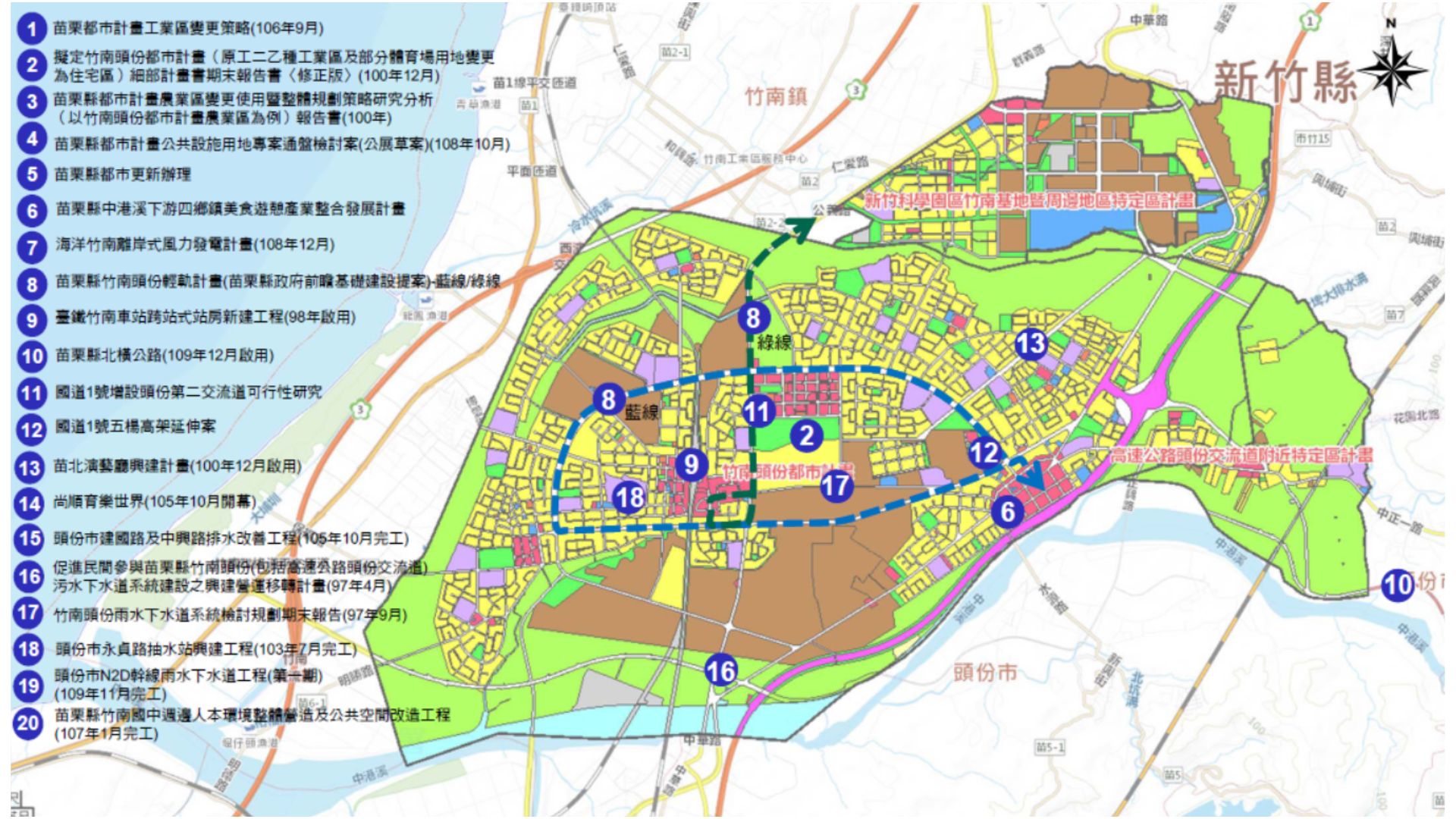 相關重大建設計畫空間分布