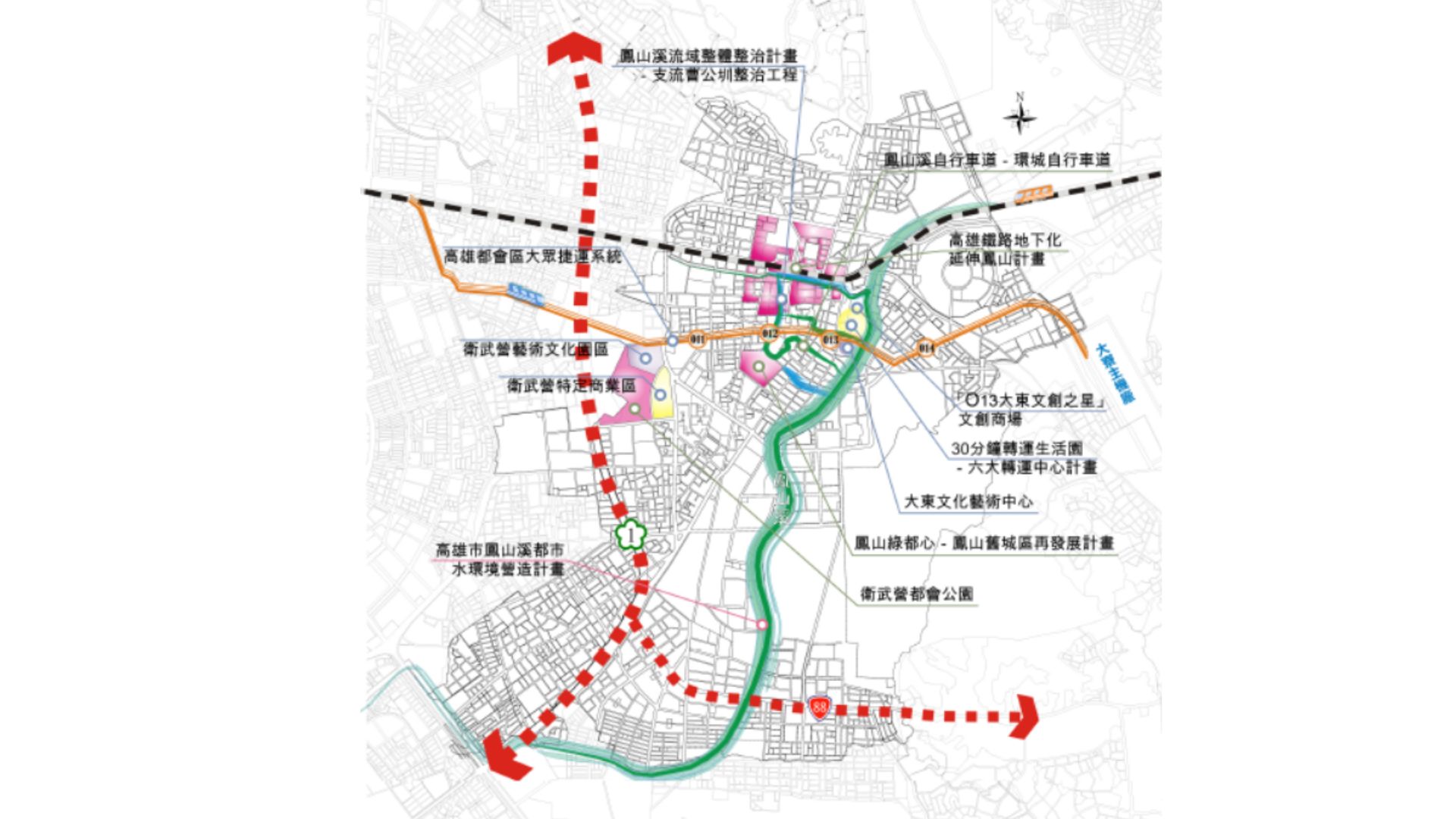 重大建設分布示意