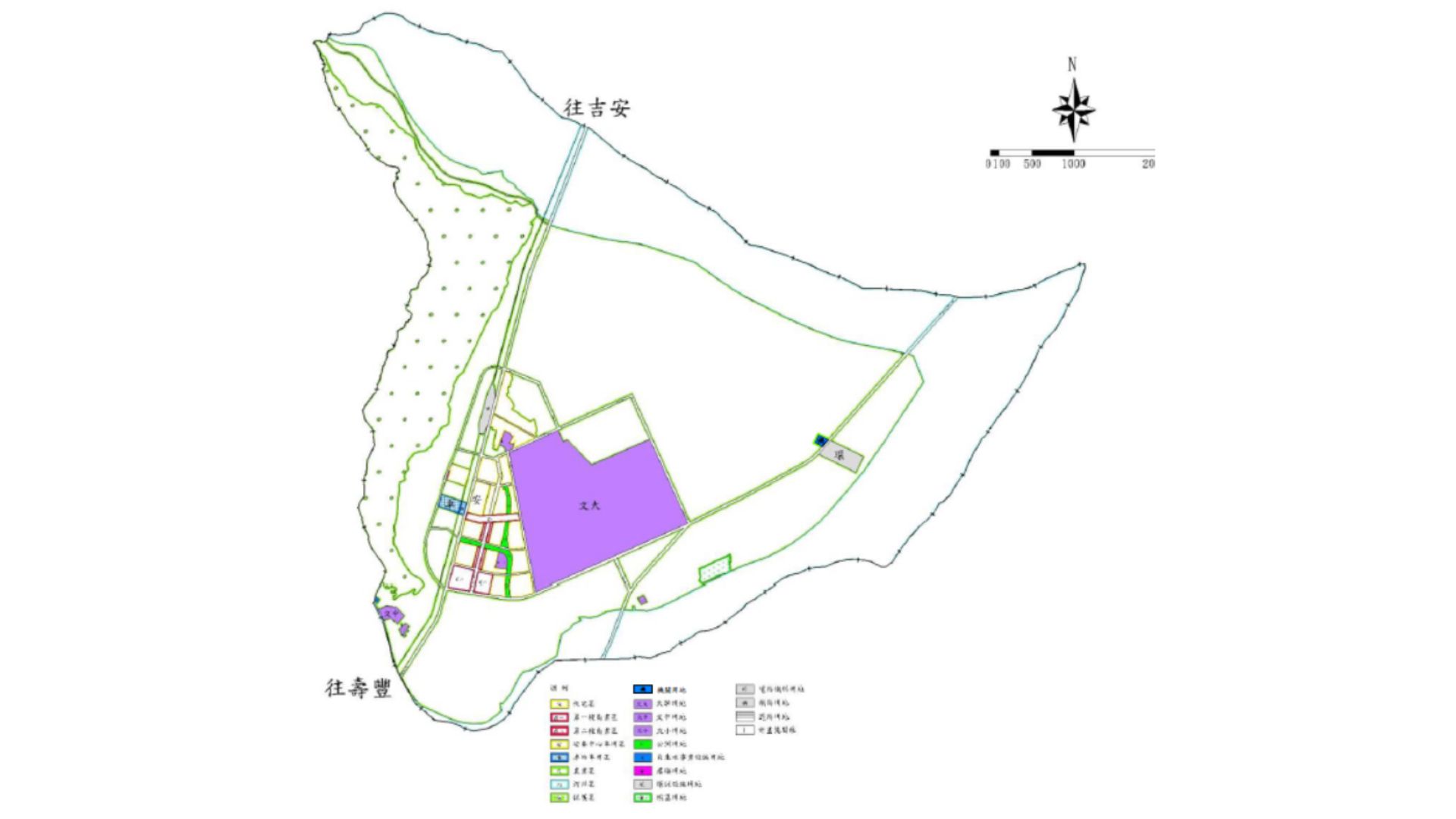 主要計畫第一次通盤檢討後計畫示意