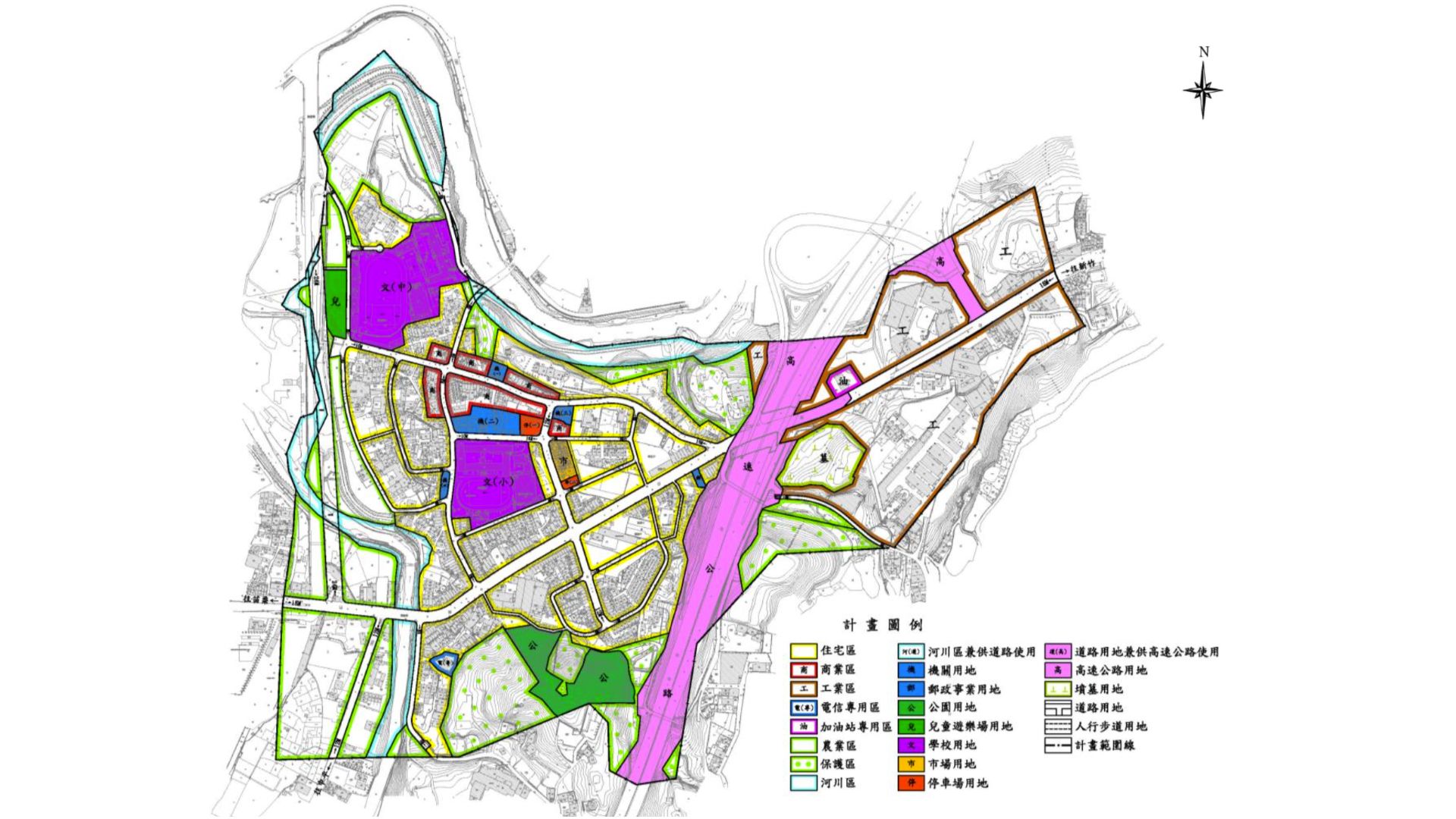 現行頭屋都市計畫示意圖