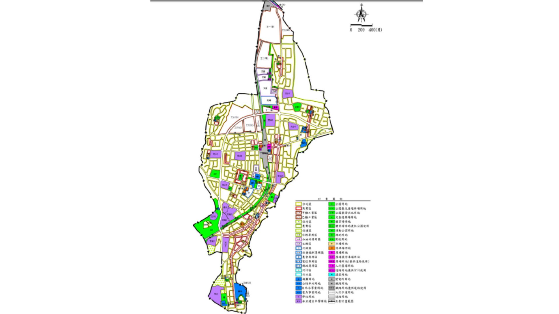 現行都市計畫示意