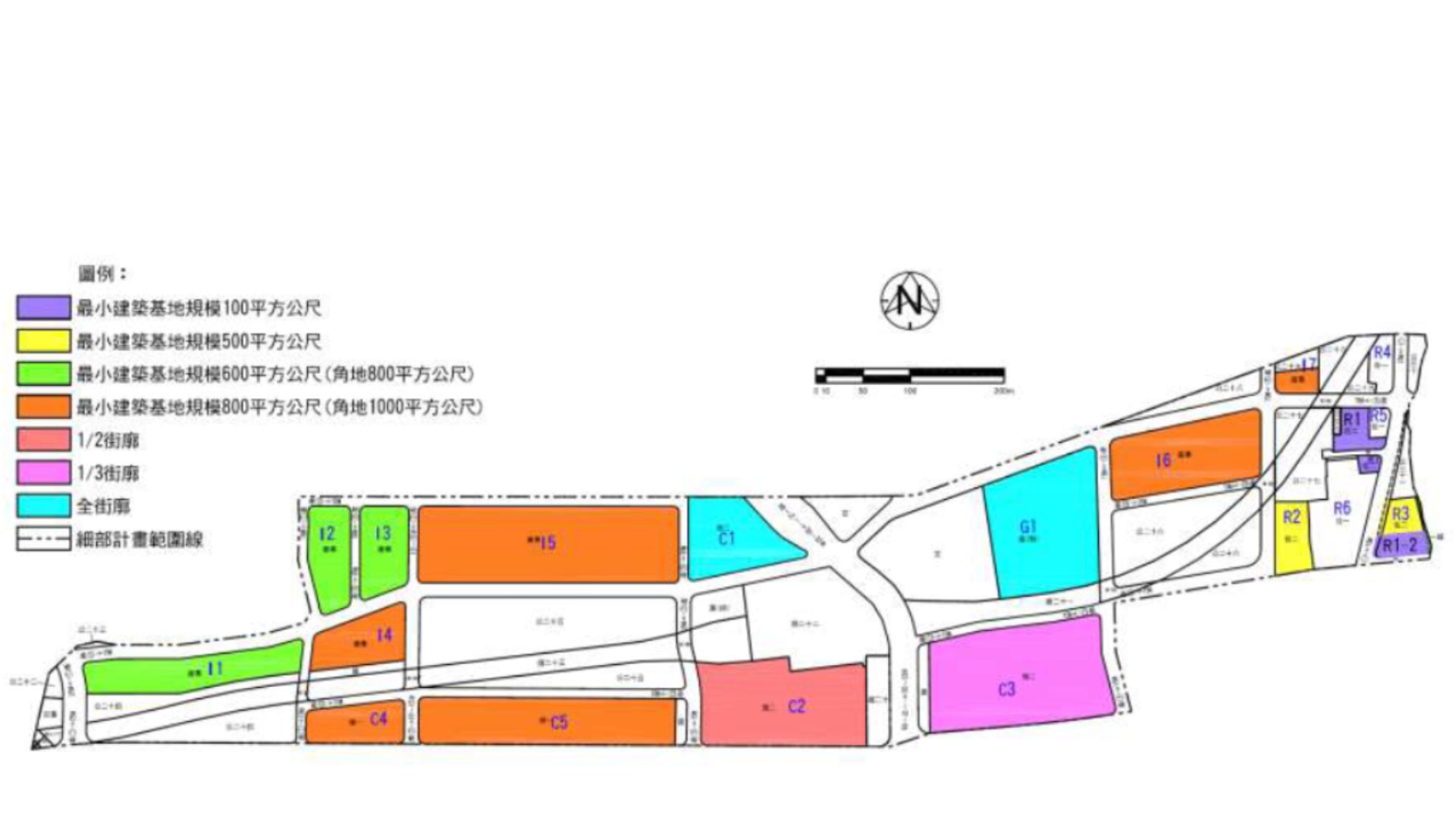 最小建築基地規模示意