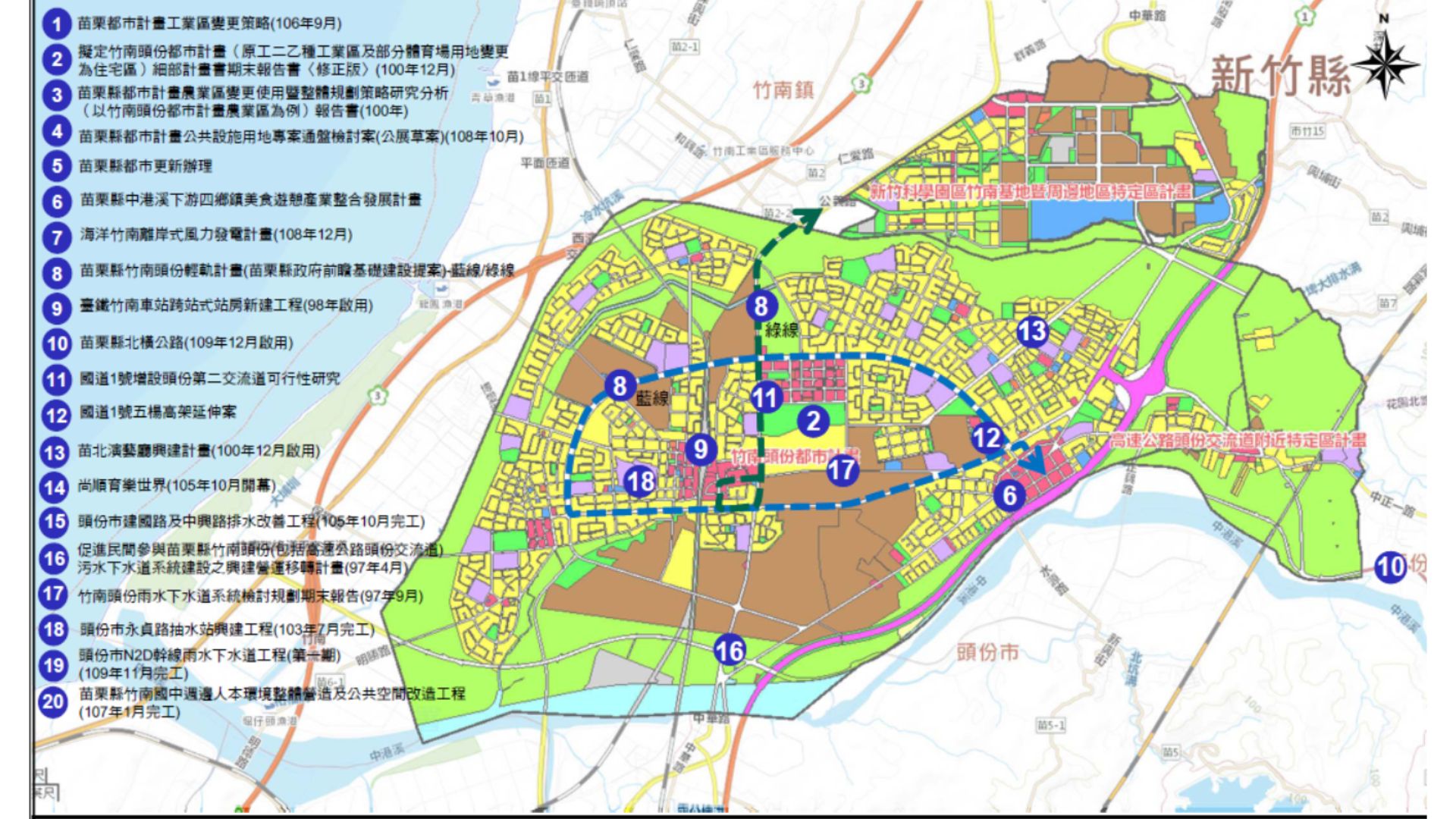 相關重大建設計畫空間分布