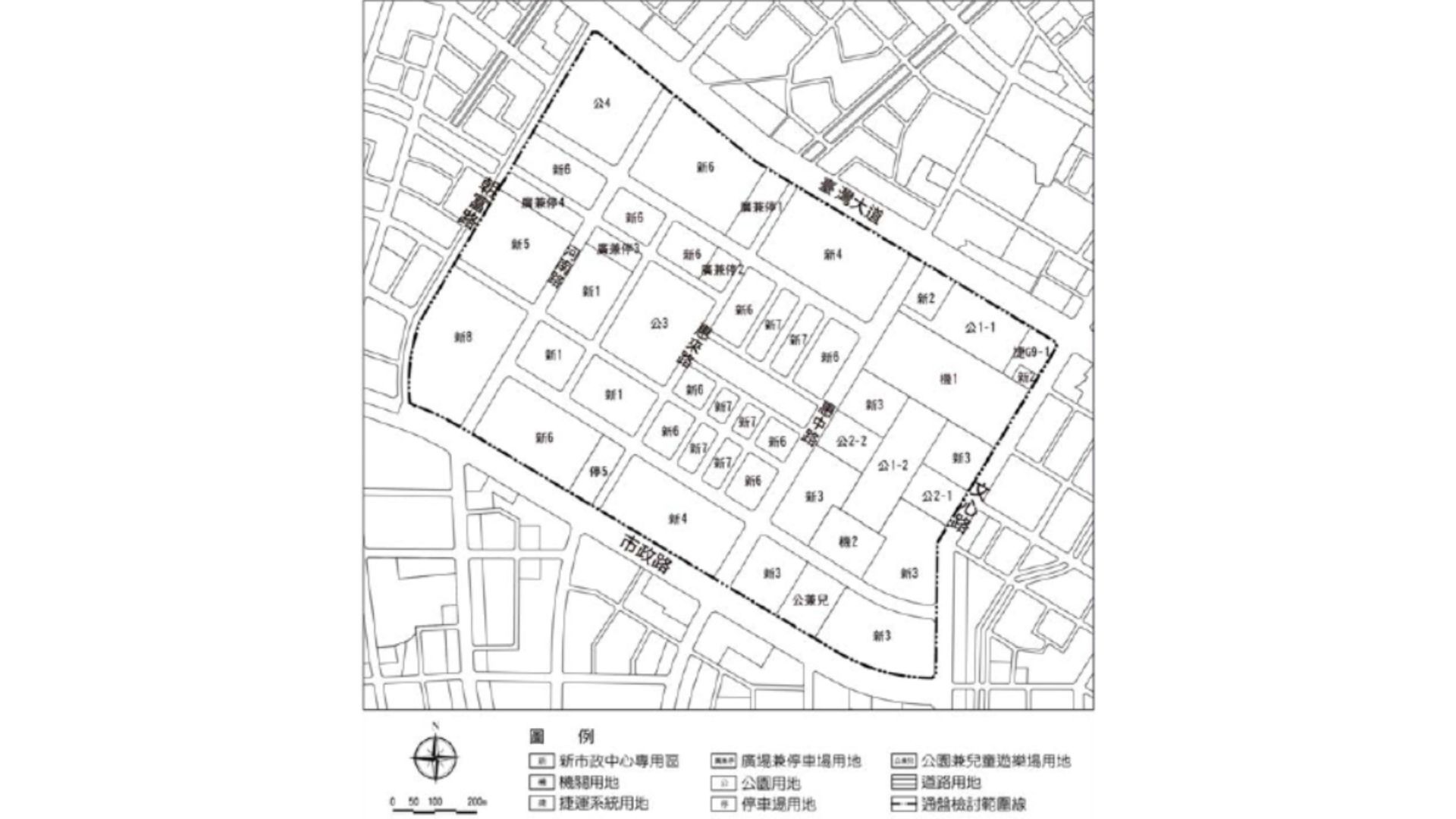 通盤檢討範圍示意