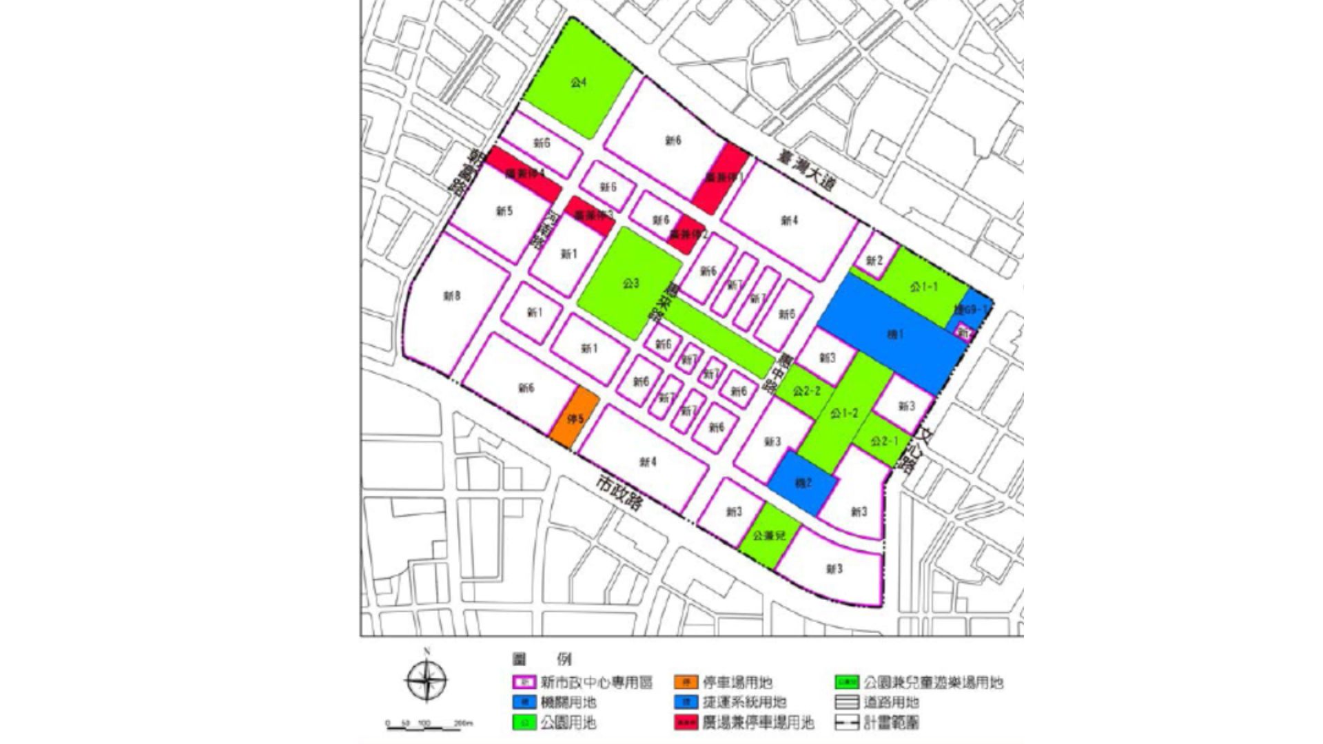 通盤檢討後都市計畫示意