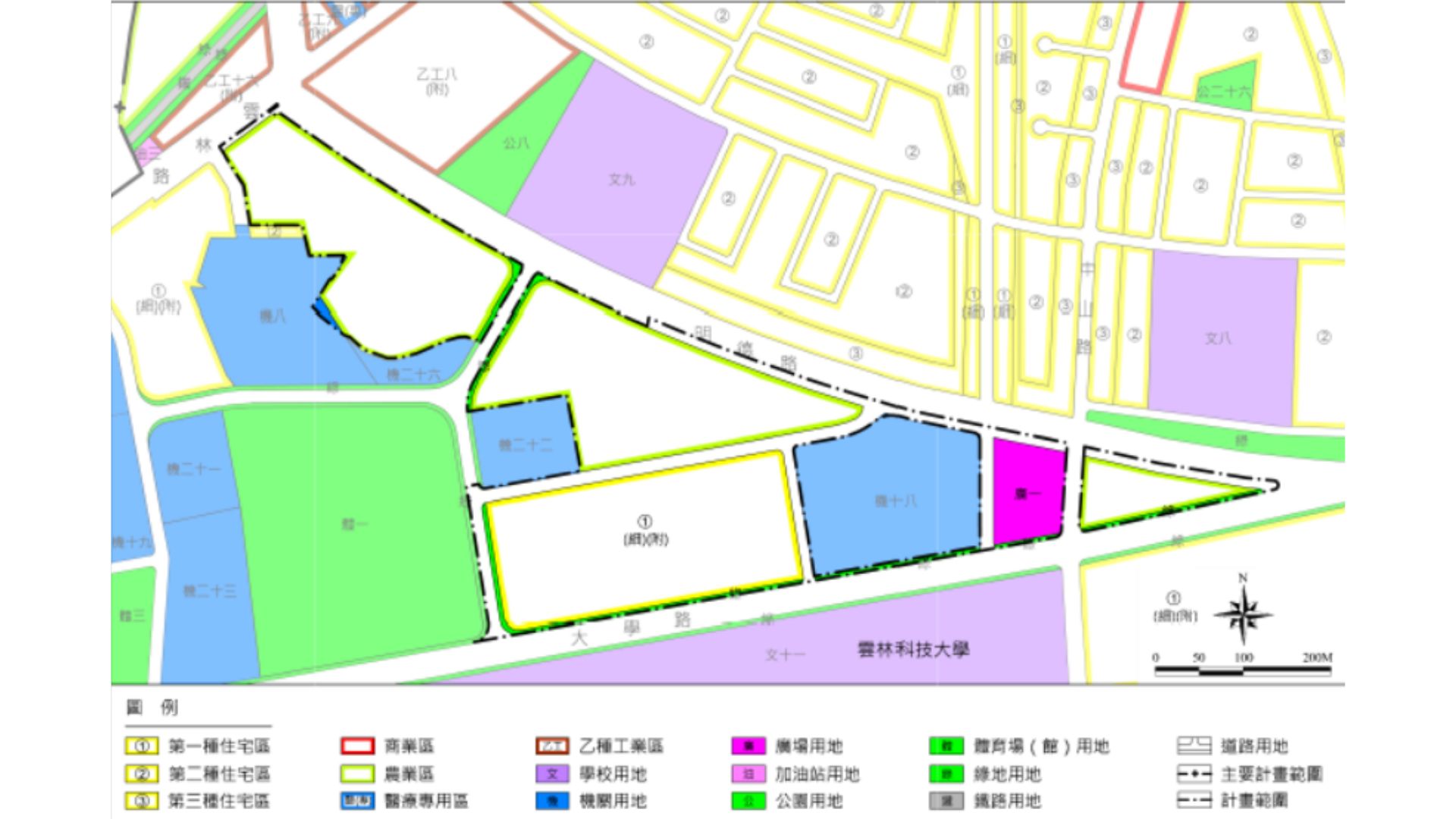 變更範圍現行計畫示意