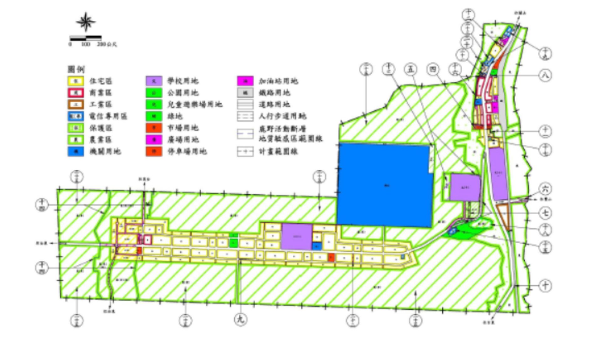 變更鹿野主要計畫(計畫圖重製暨第四次通盤檢討)變更位置