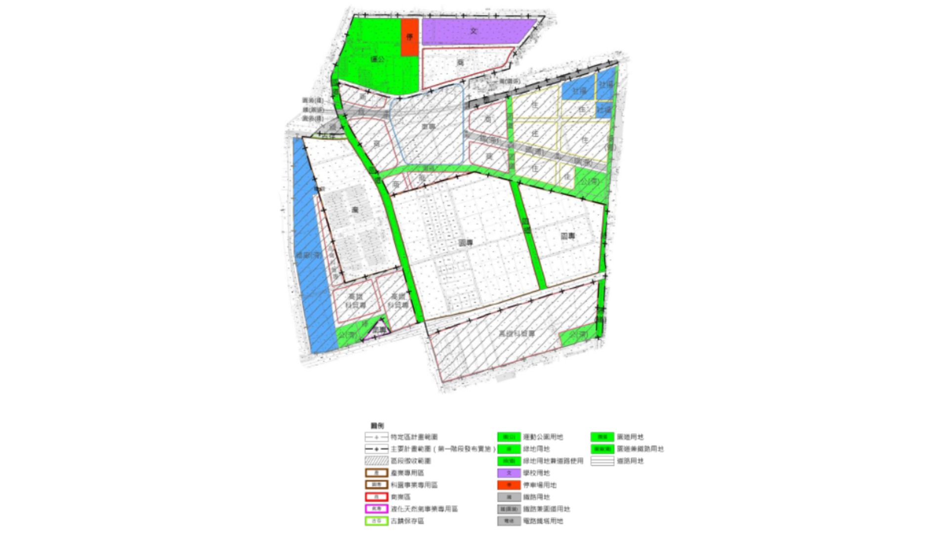 土地使用 計畫示意