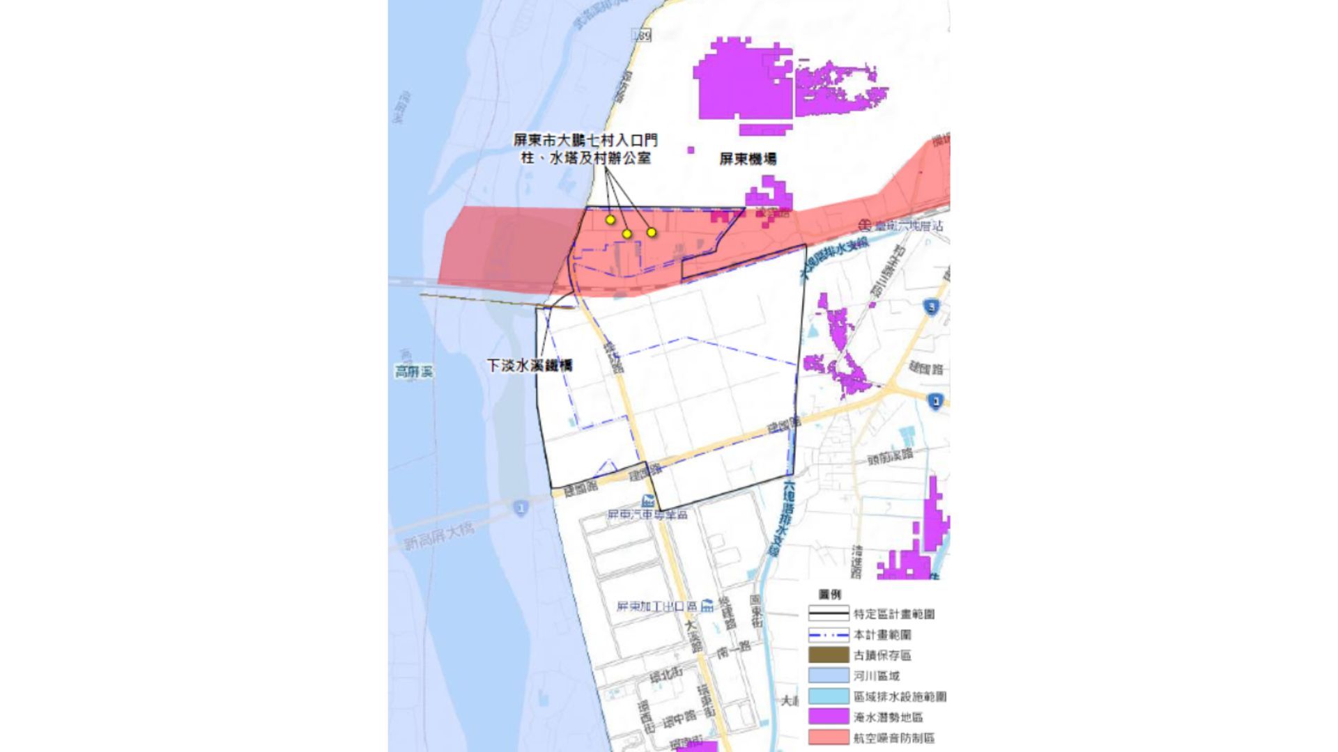 區地質及環境敏感地區分布