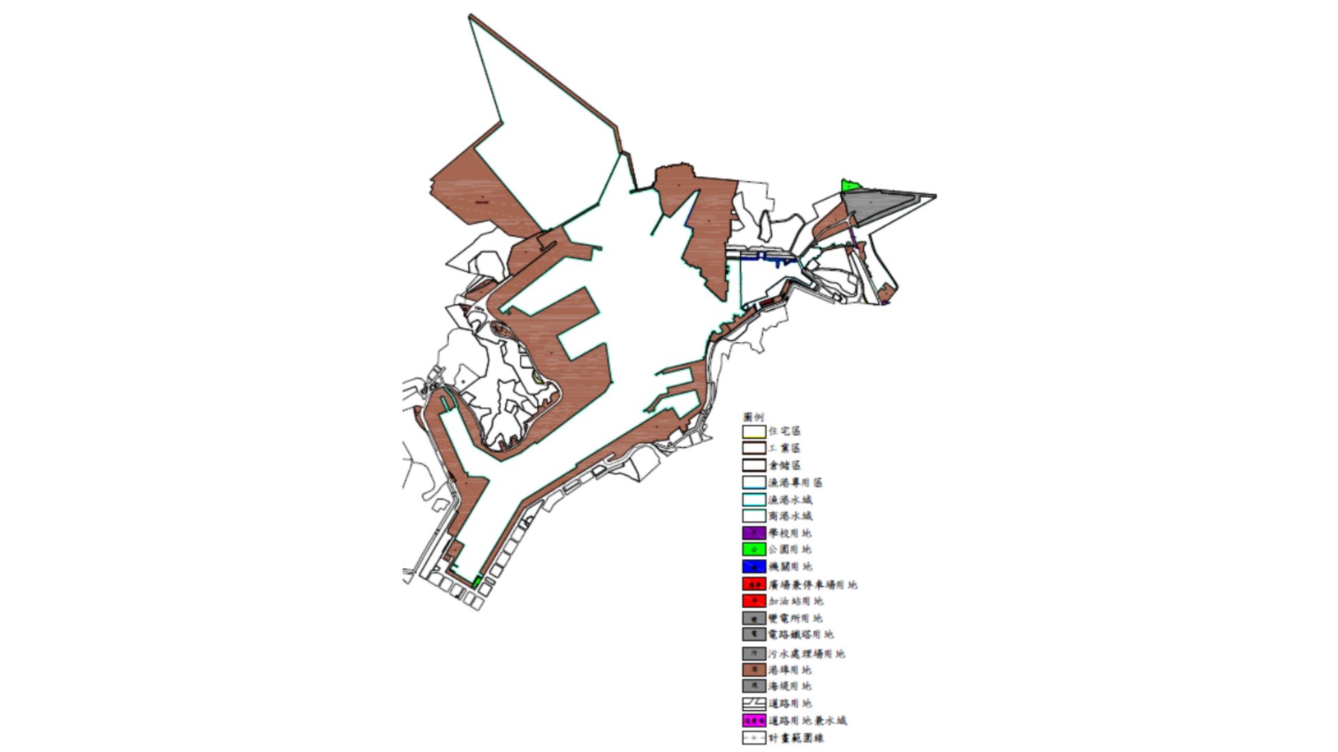 擴大暨變更基隆市(港口商埠地區)都市計畫(港埠用地通盤 檢討)變更結果