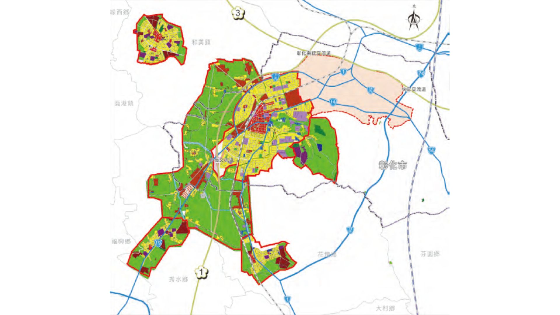 彰化市都市計畫區位關係
