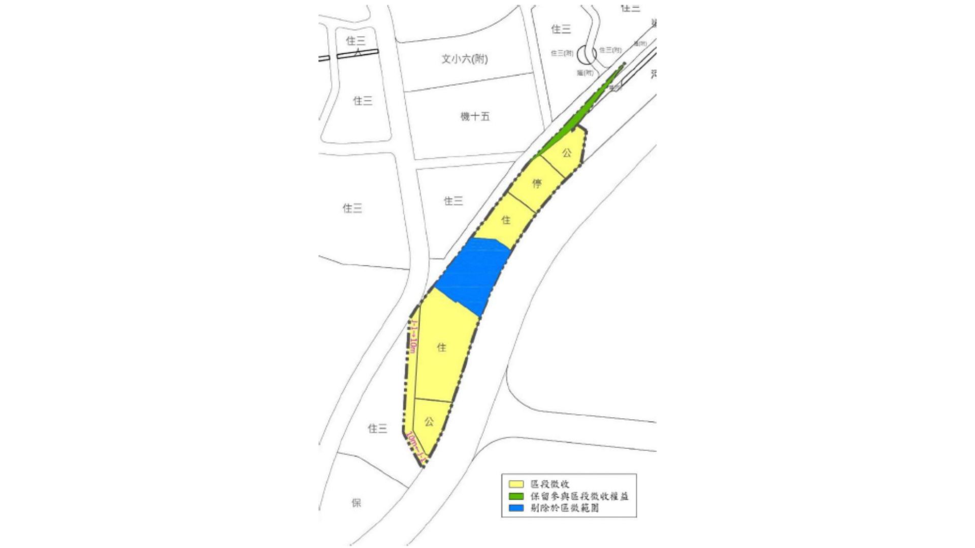 區段徵收範圍示意