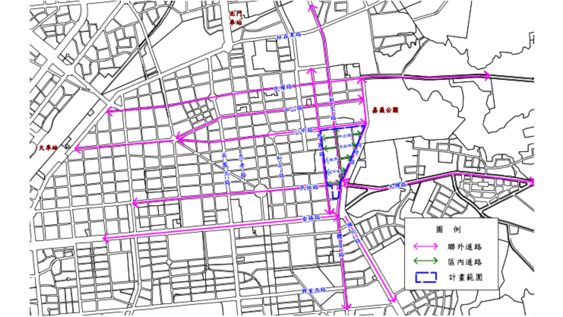 聯外道路系統示意