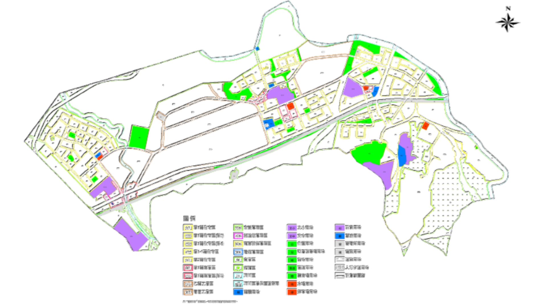 原「新竹(含香山)都市計畫(香山地區)細部計畫」現行土地使用計畫