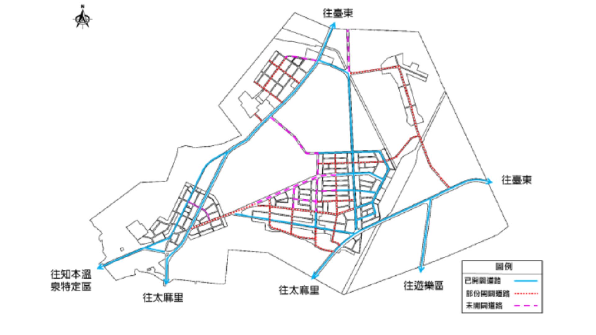 本次專案檢討區内道路系統開闢現況