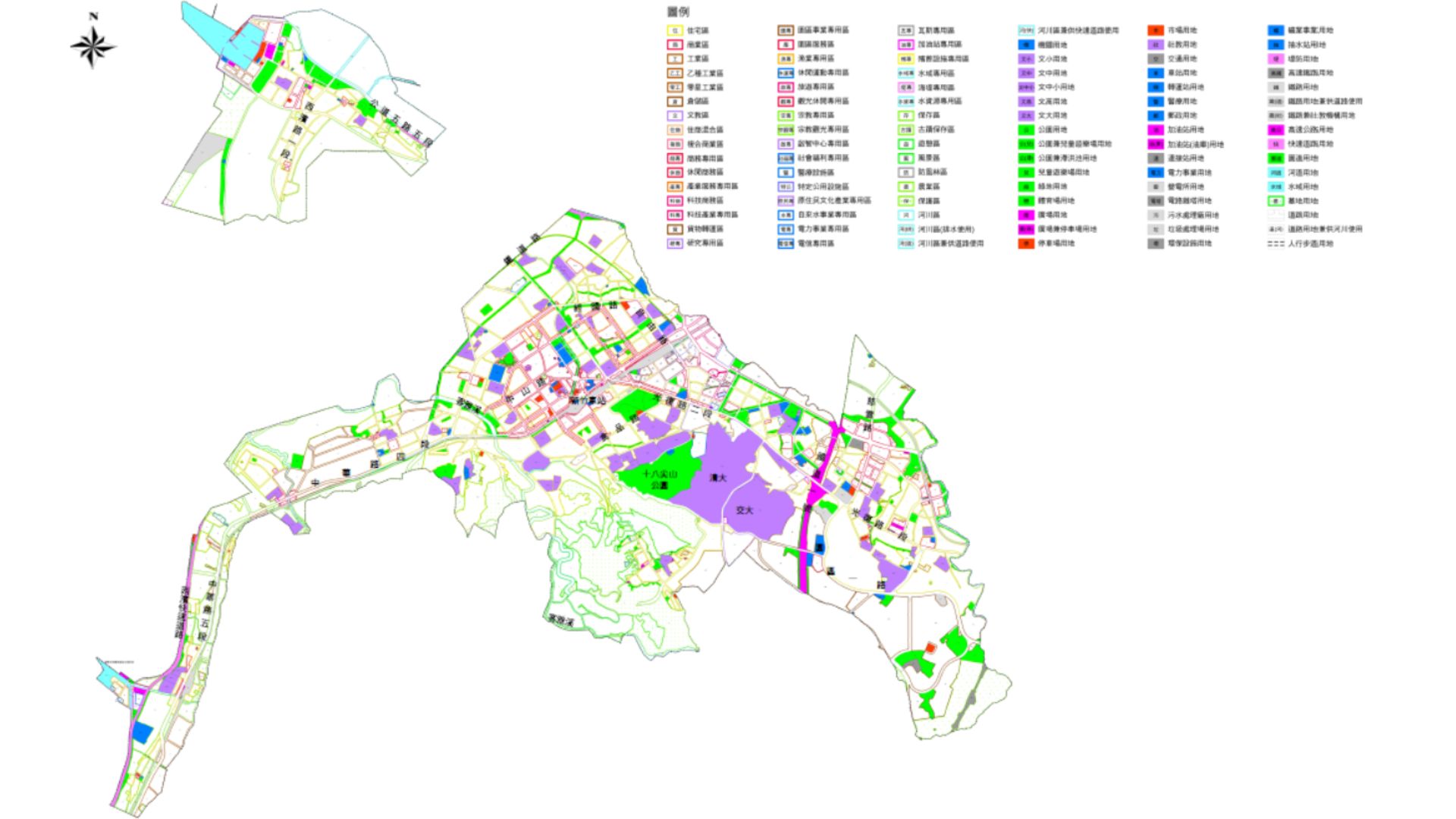 新竹市都市計畫土地使用計畫示意