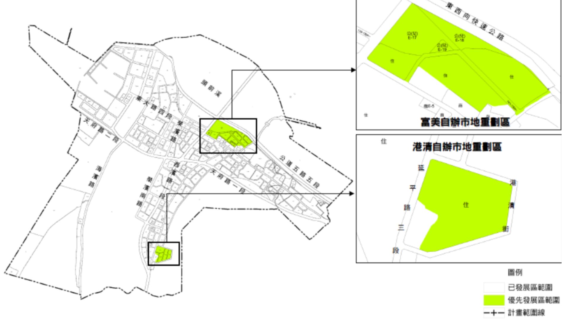 本計畫分期分區發展示意