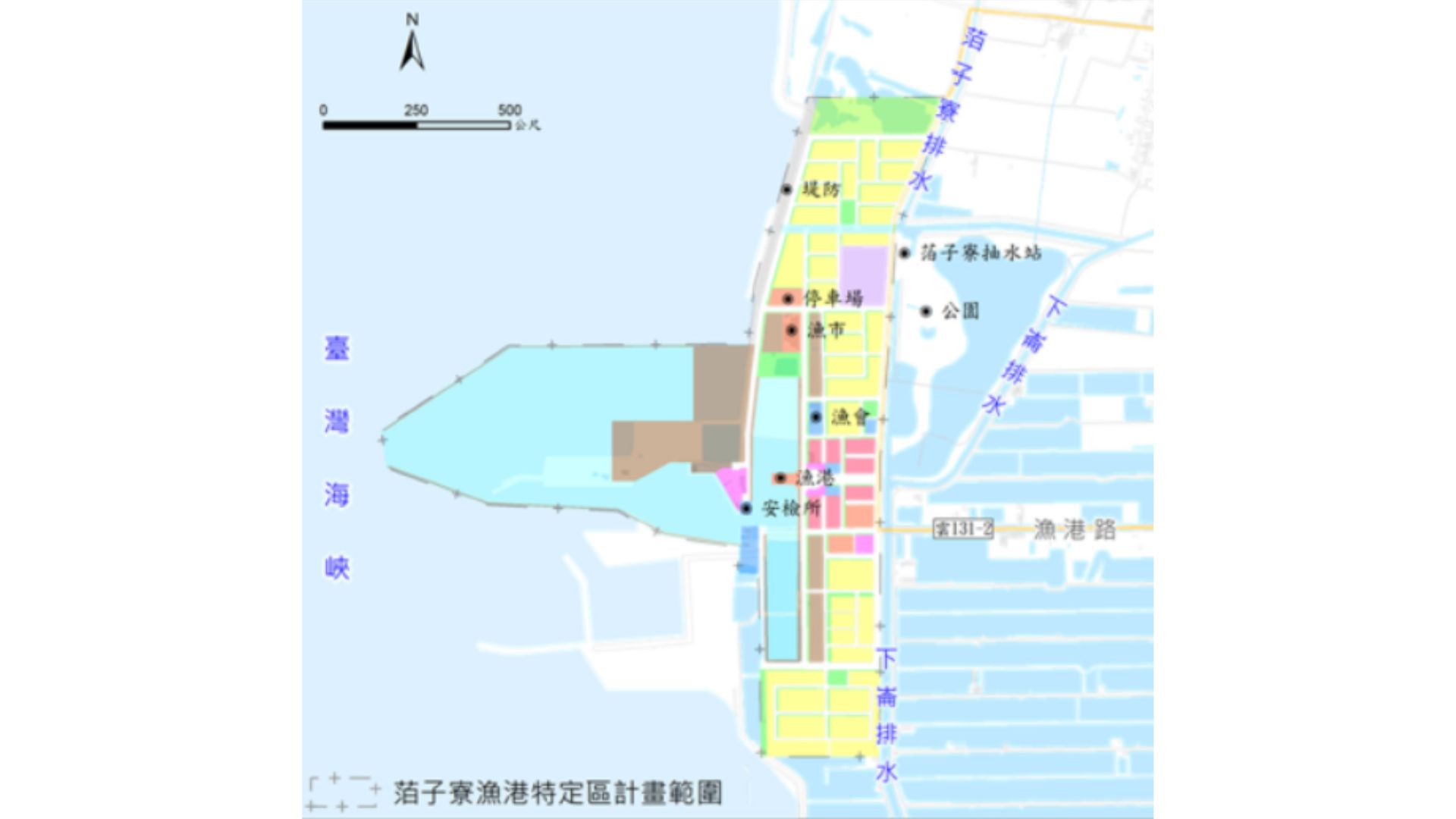萡子寮漁港特定區計畫位置及範圍