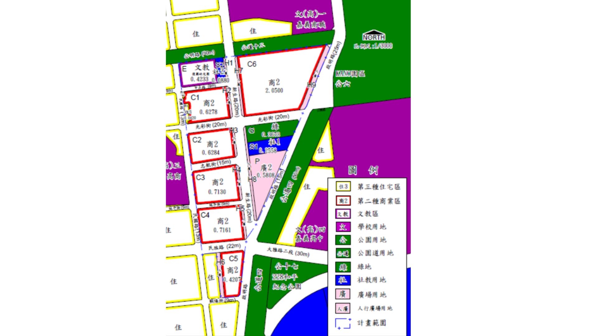 街廓編號示意