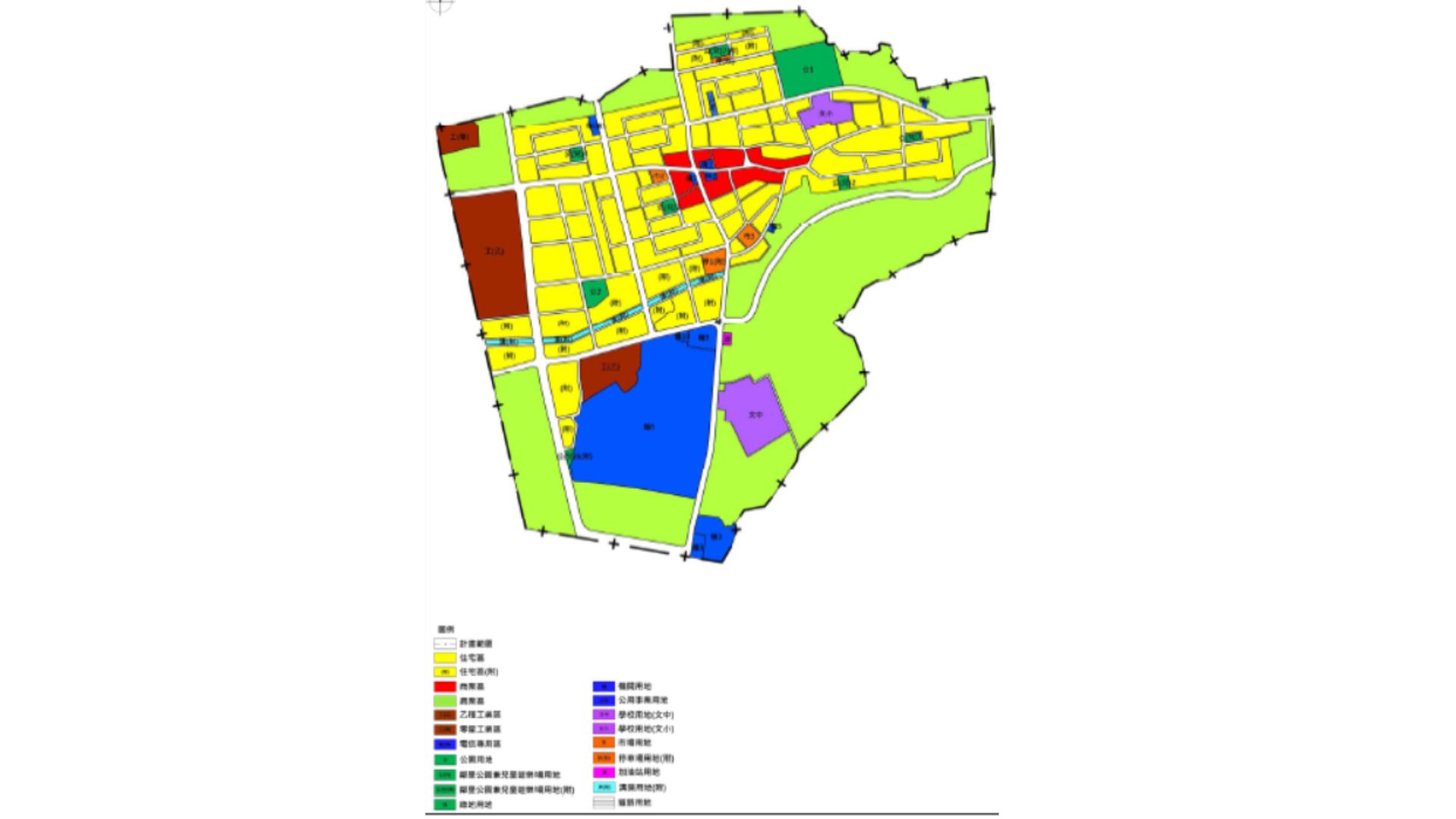 通盤檢討後都市計畫示意