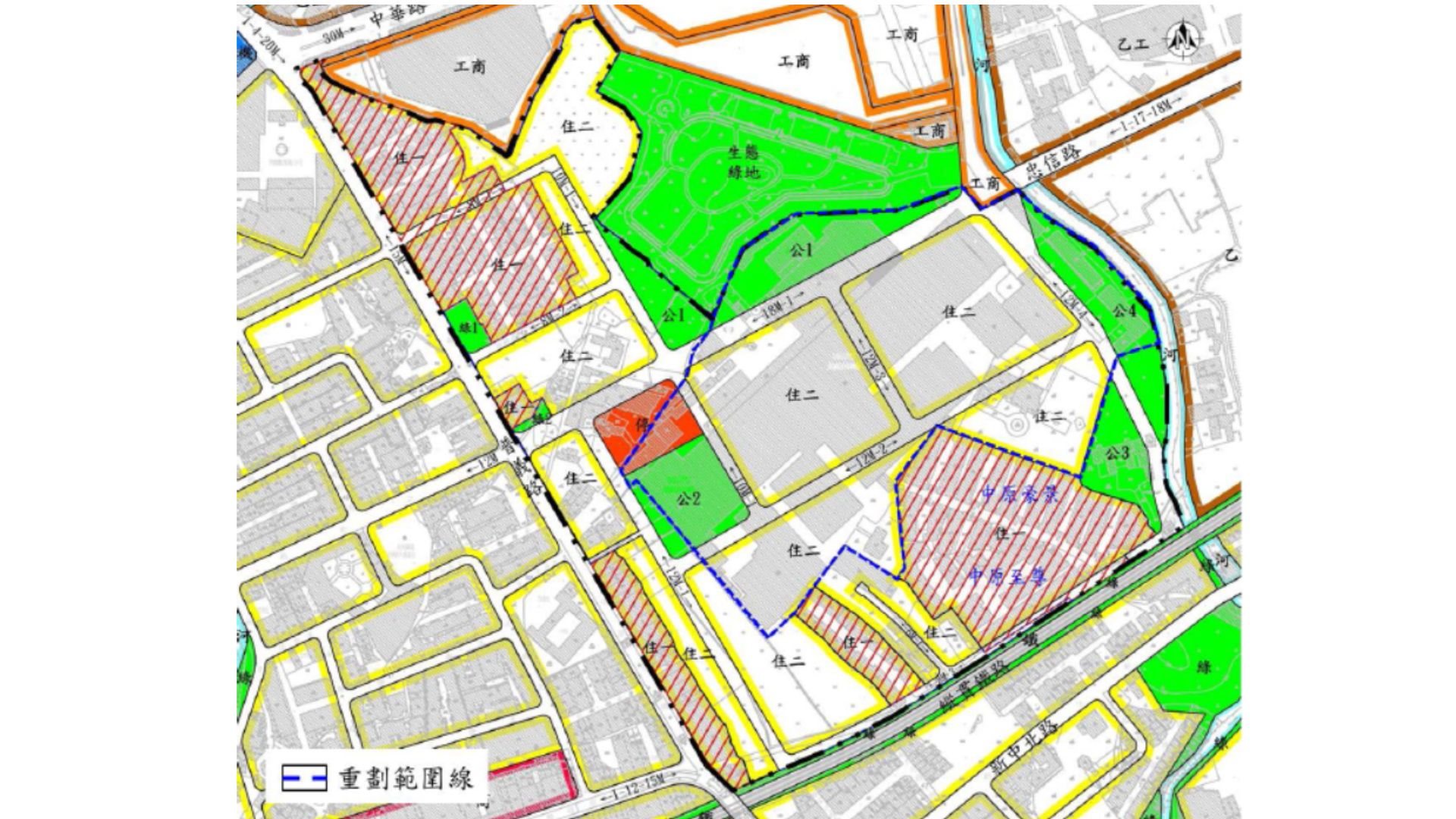 自辦市地重劃區範圍