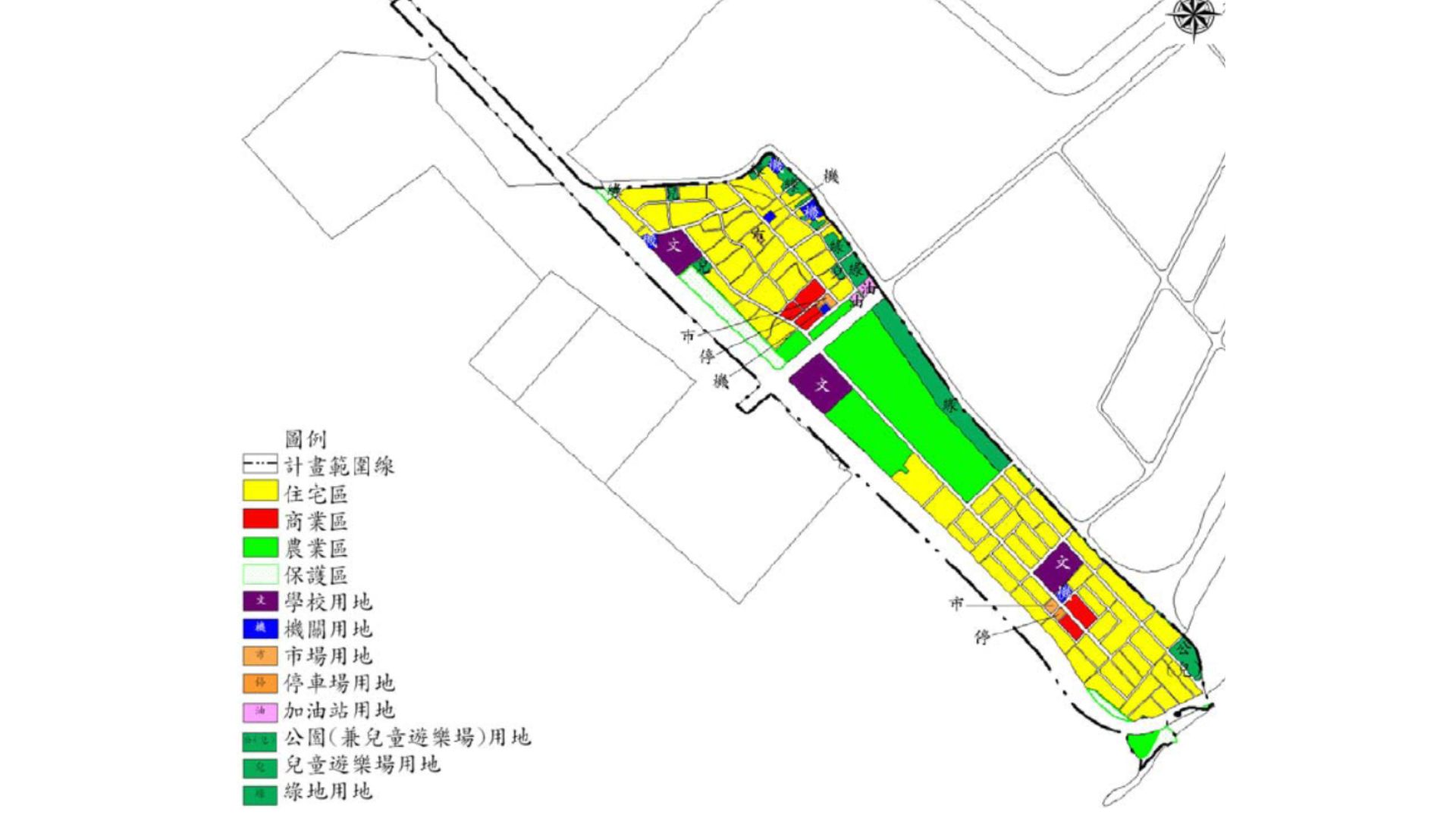 通盤檢討後都市計畫示意