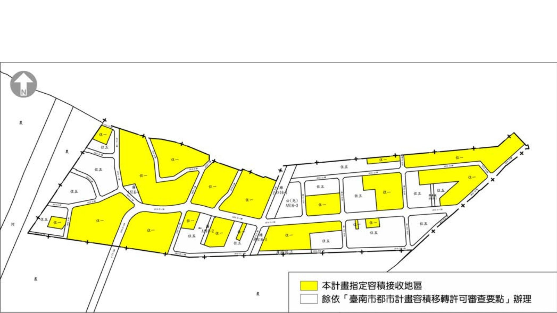 指定容積接收地區示意
