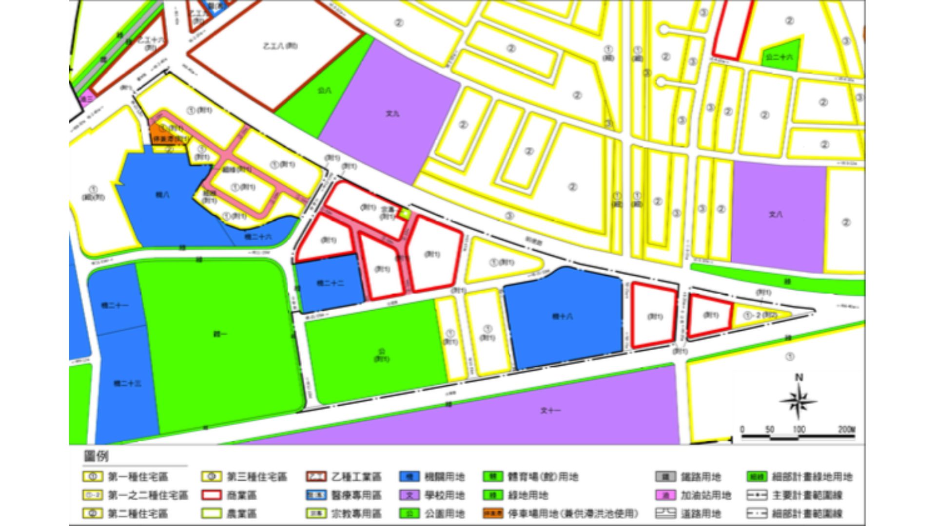 土地使用計畫示意