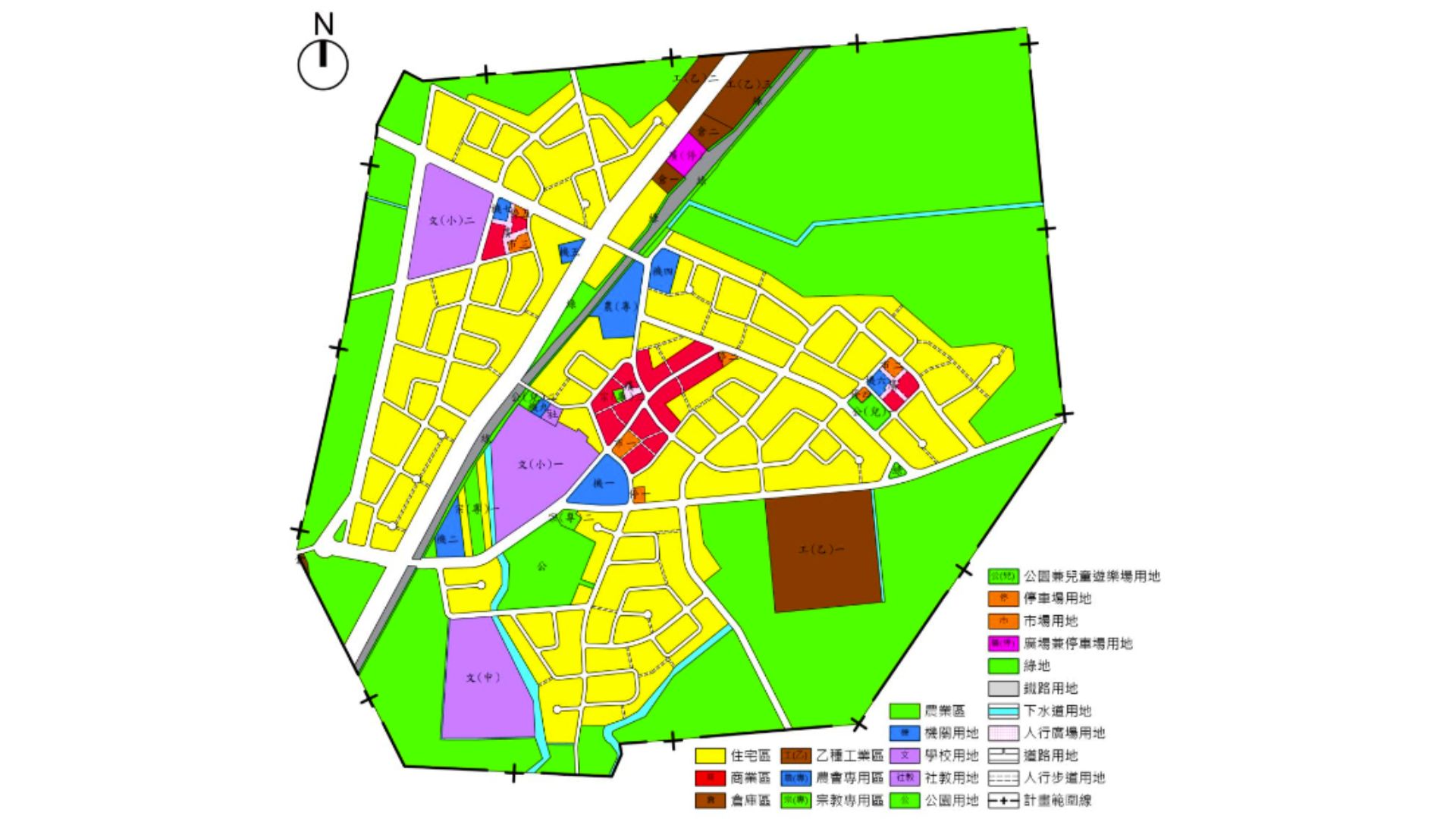現行都市計畫示意