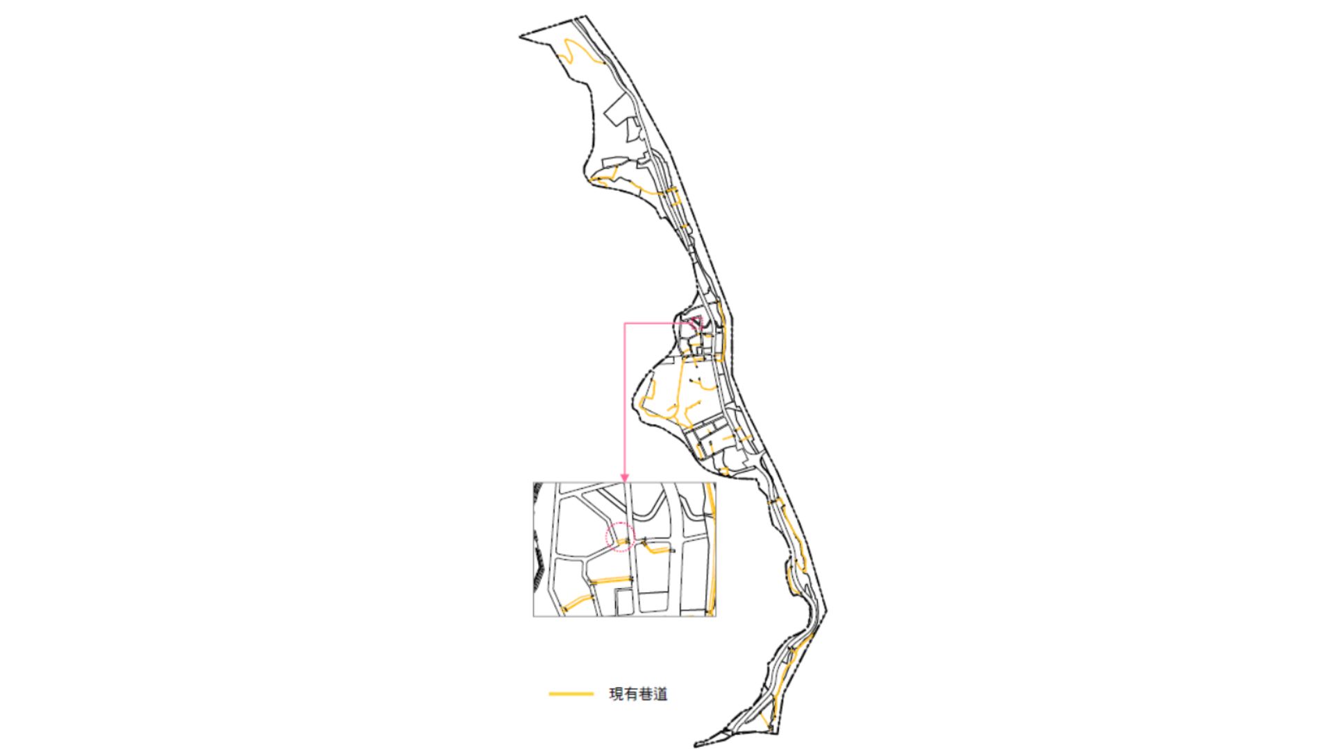 本計畫現有巷道分布