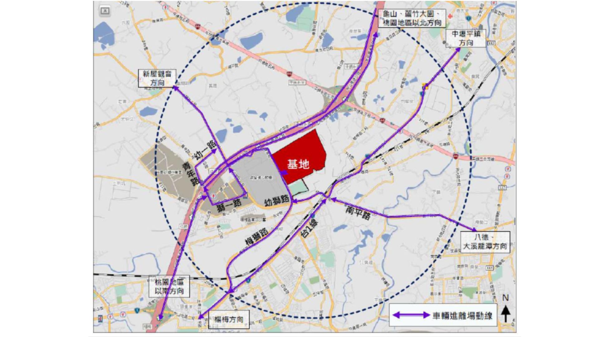 計畫範圍周邊道路動線