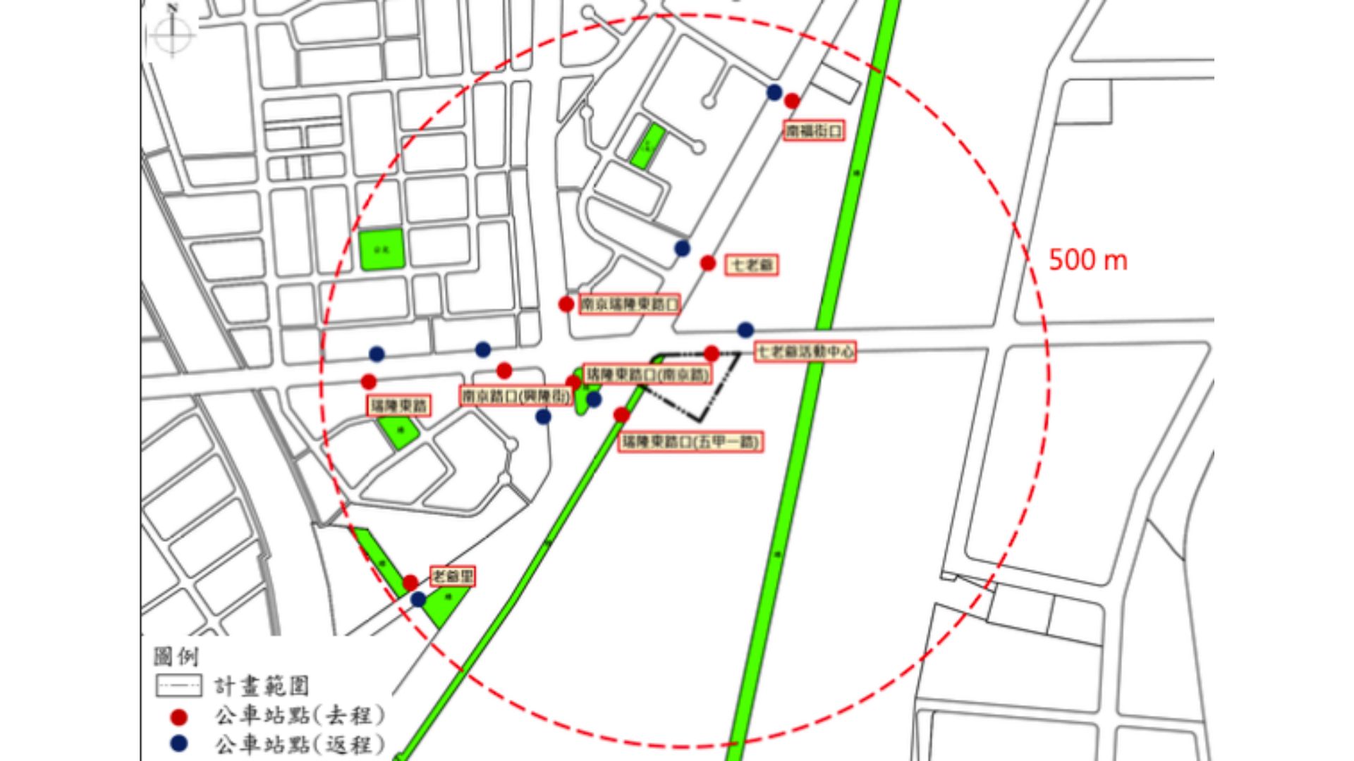 周邊公車站點示意