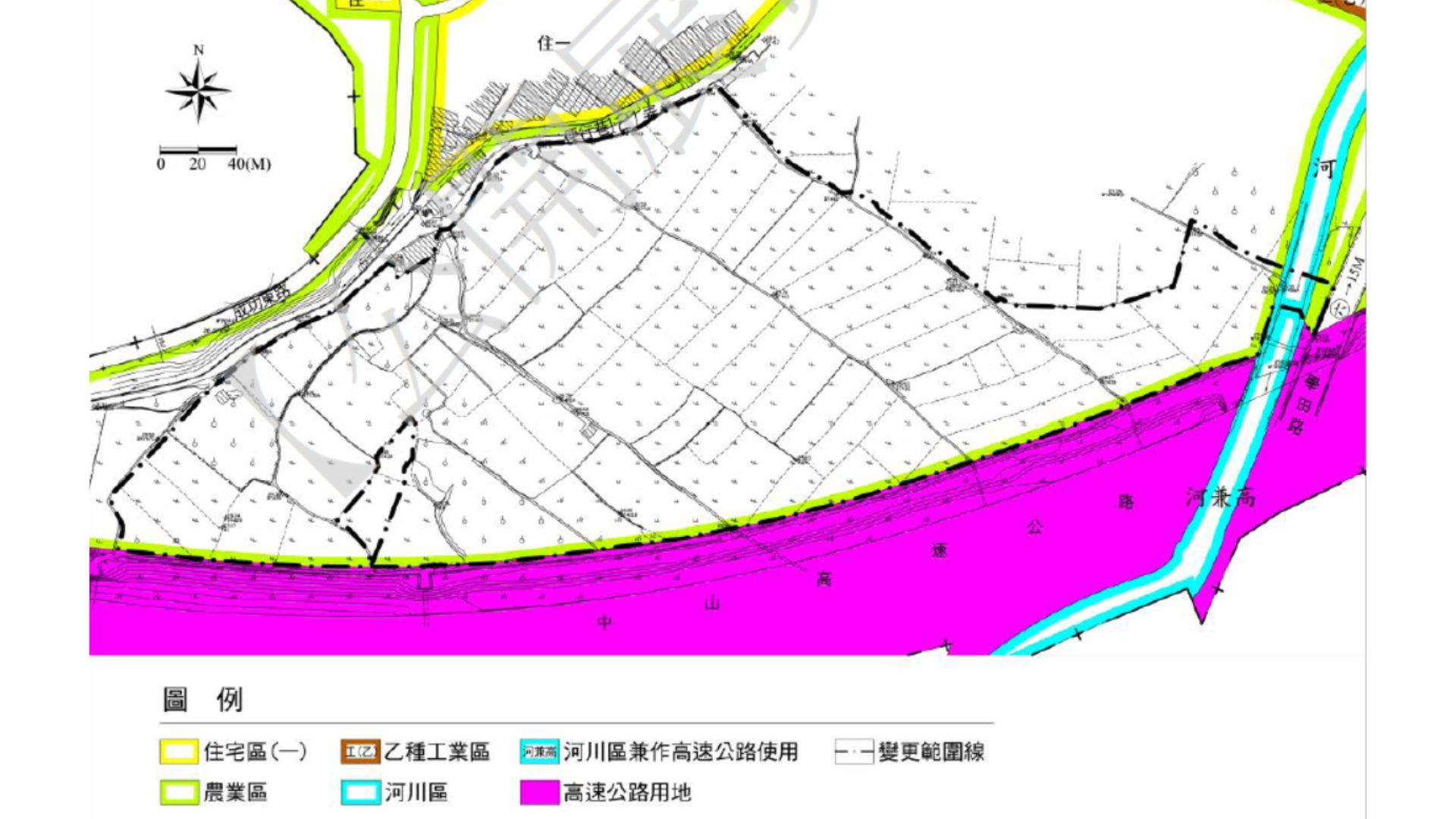 變更範圍現行計畫示意