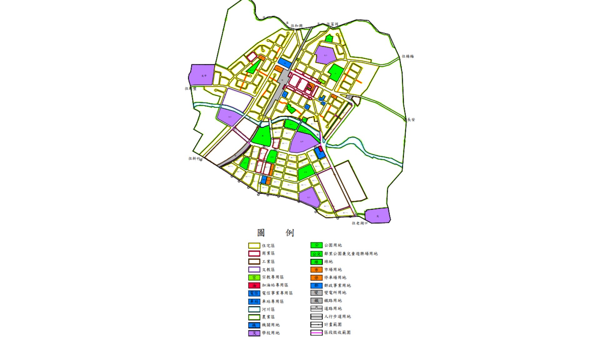 變更湖口都市計畫（第二次通盤檢討）（併王爺壟地區）示意
