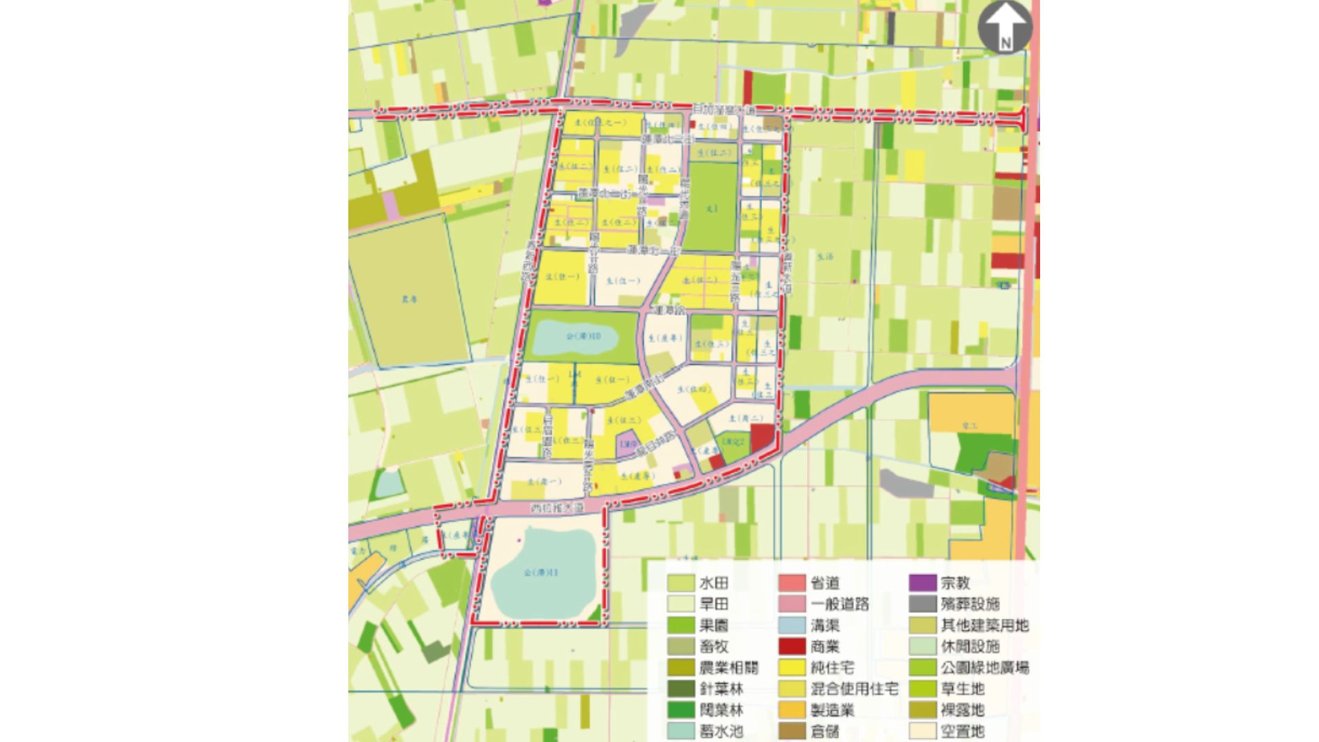 土地使用現況示意