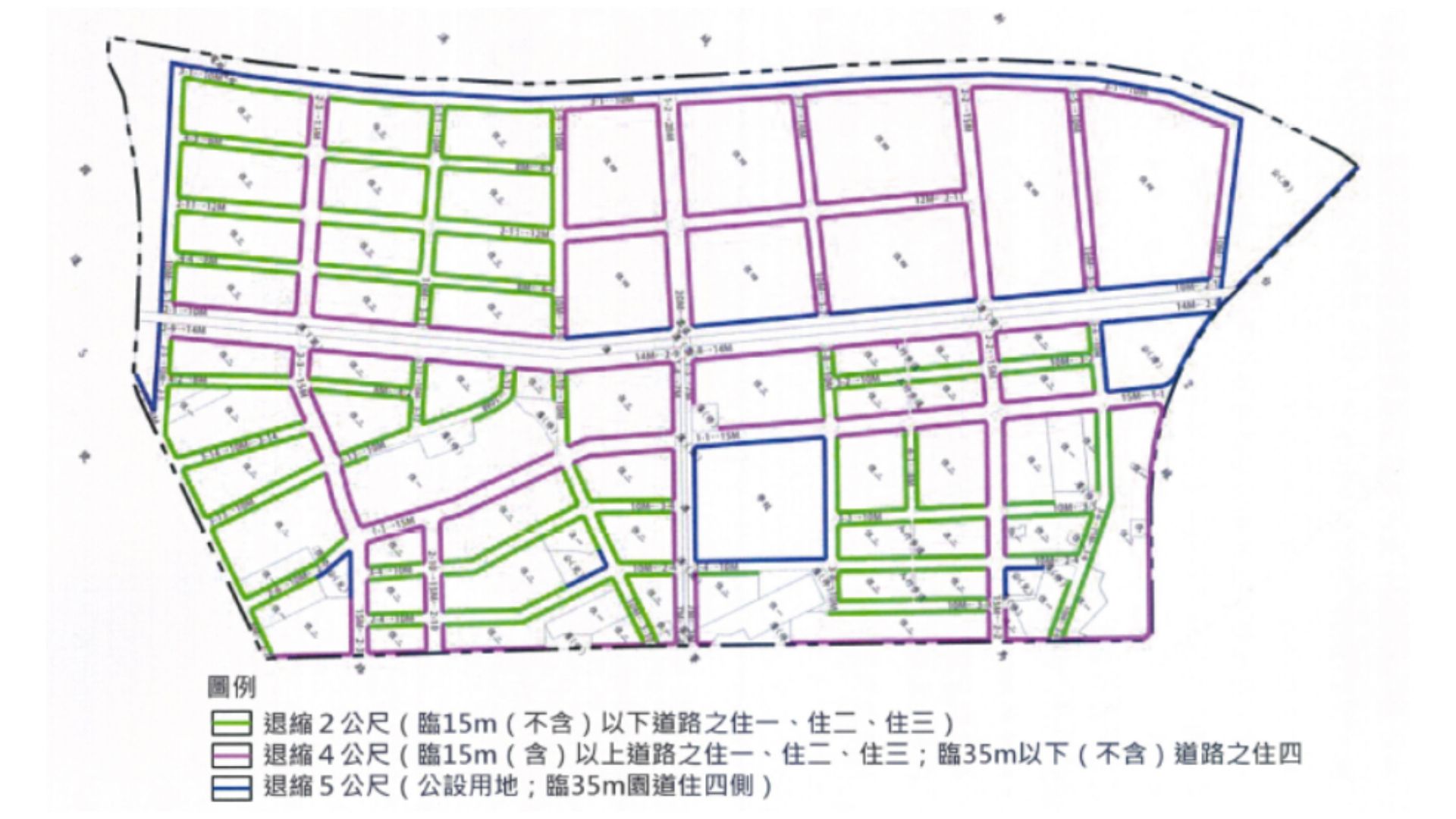 應退縮建築區位示意