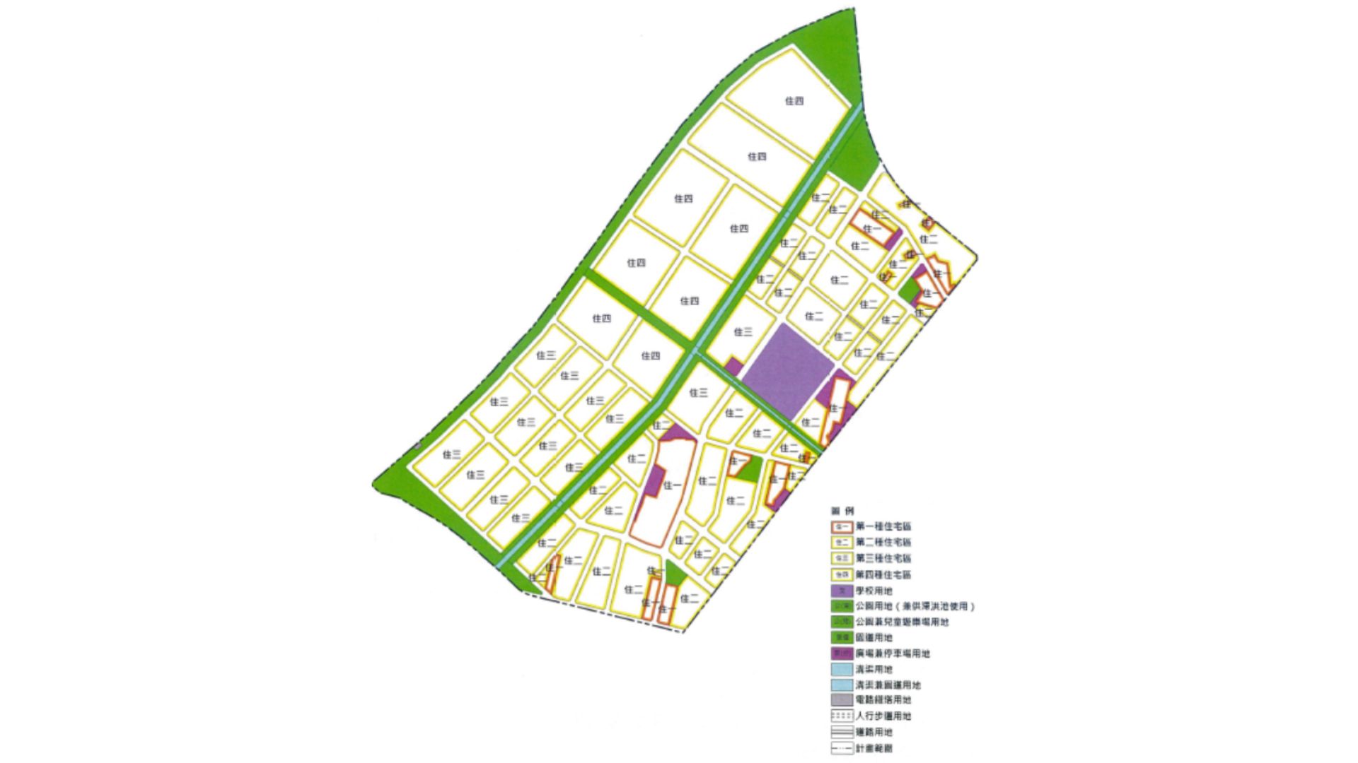 檢討後都市計畫圖示意
