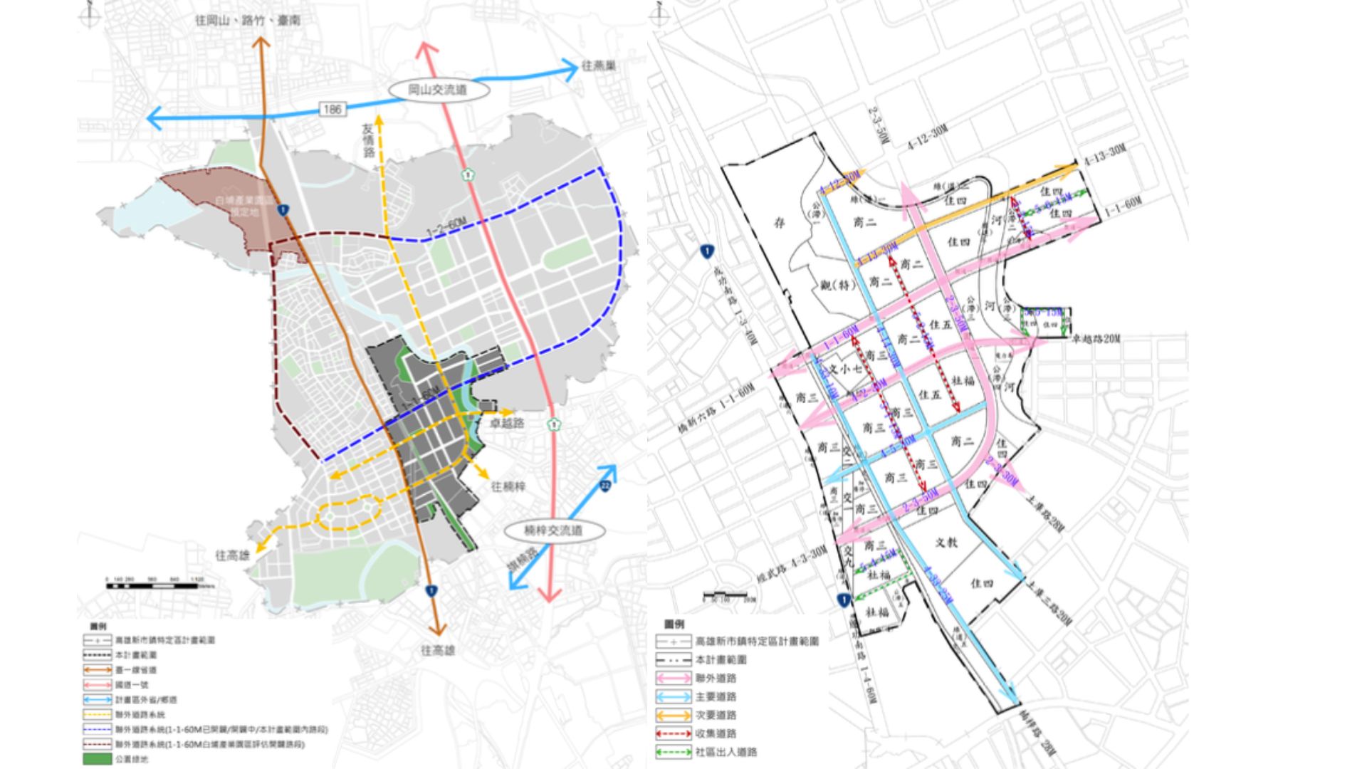 交通道路系統示意