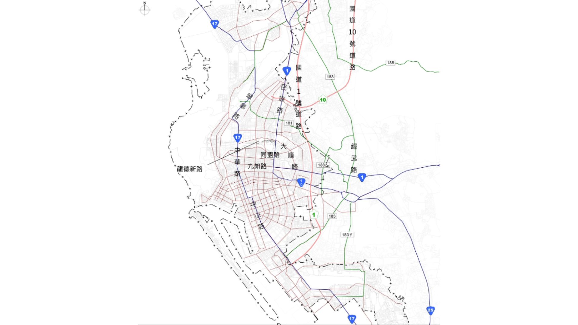 聯外道路系統示意