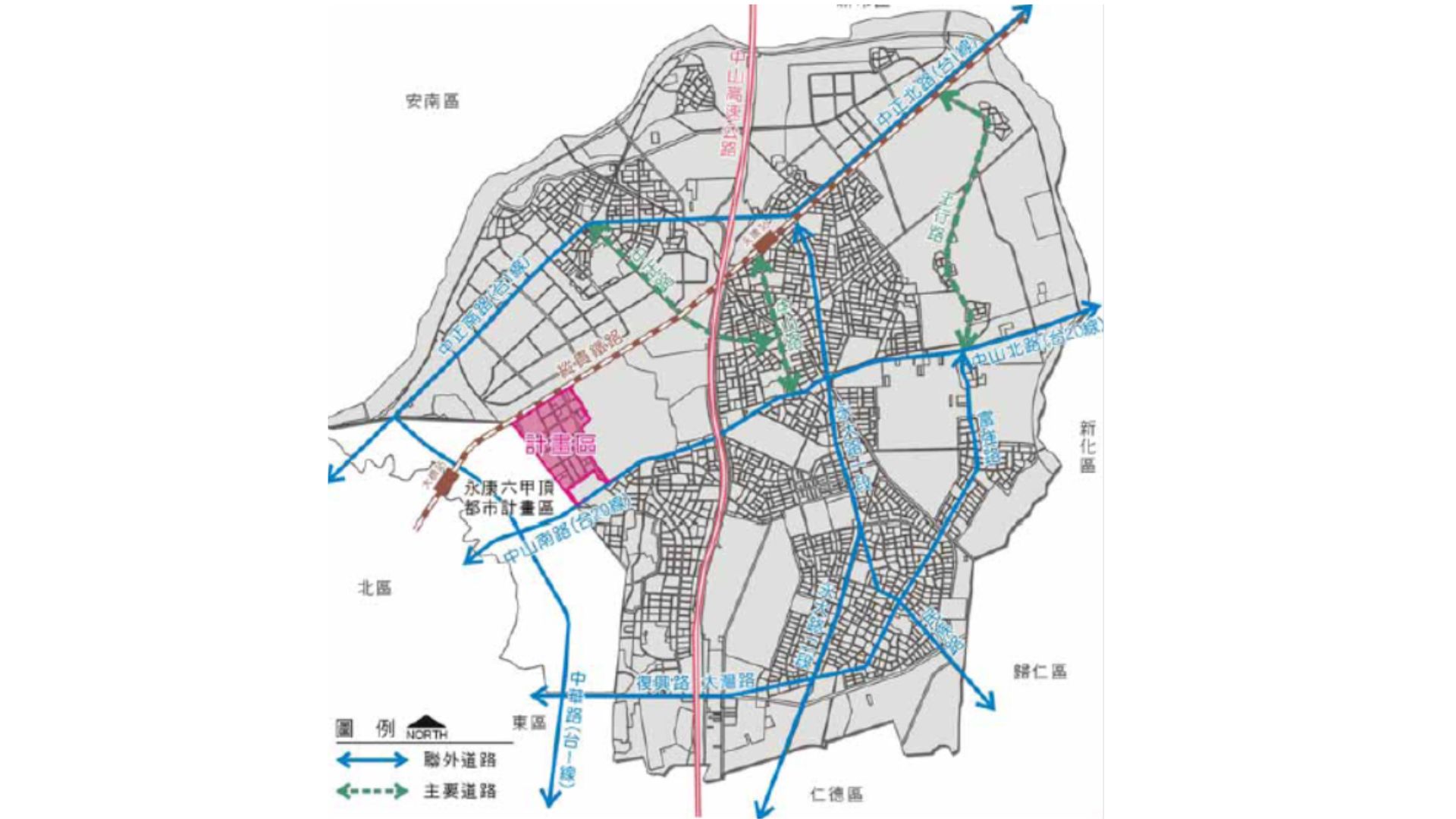 計畫區周邊交通系統示意