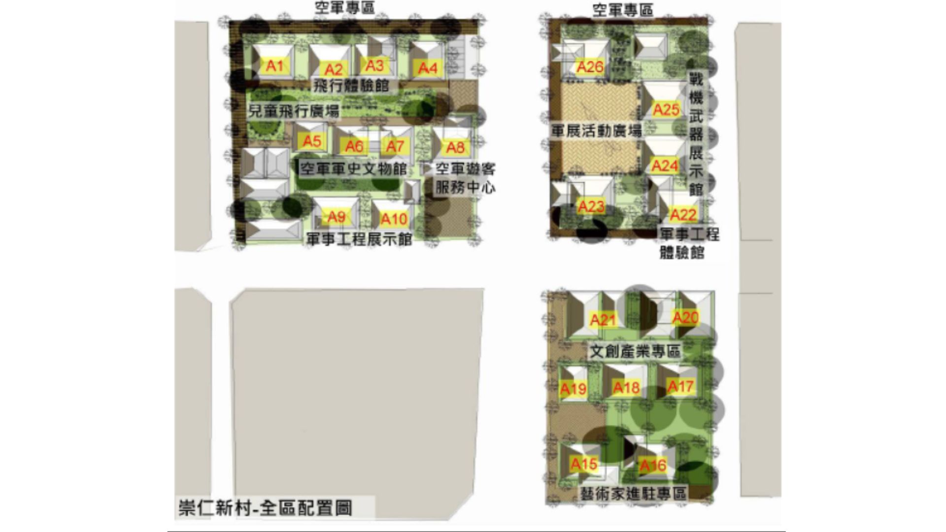 崇仁新村屏東眷村文化園整體規劃配置