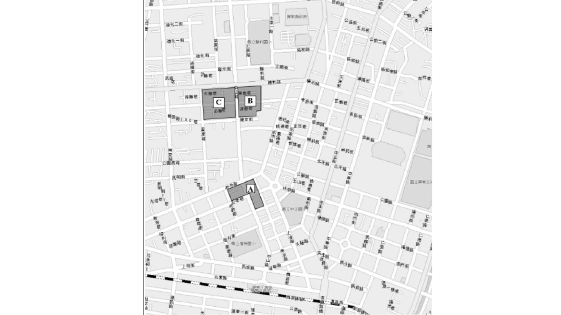 屏東縣眷村文化保存計畫基地位置