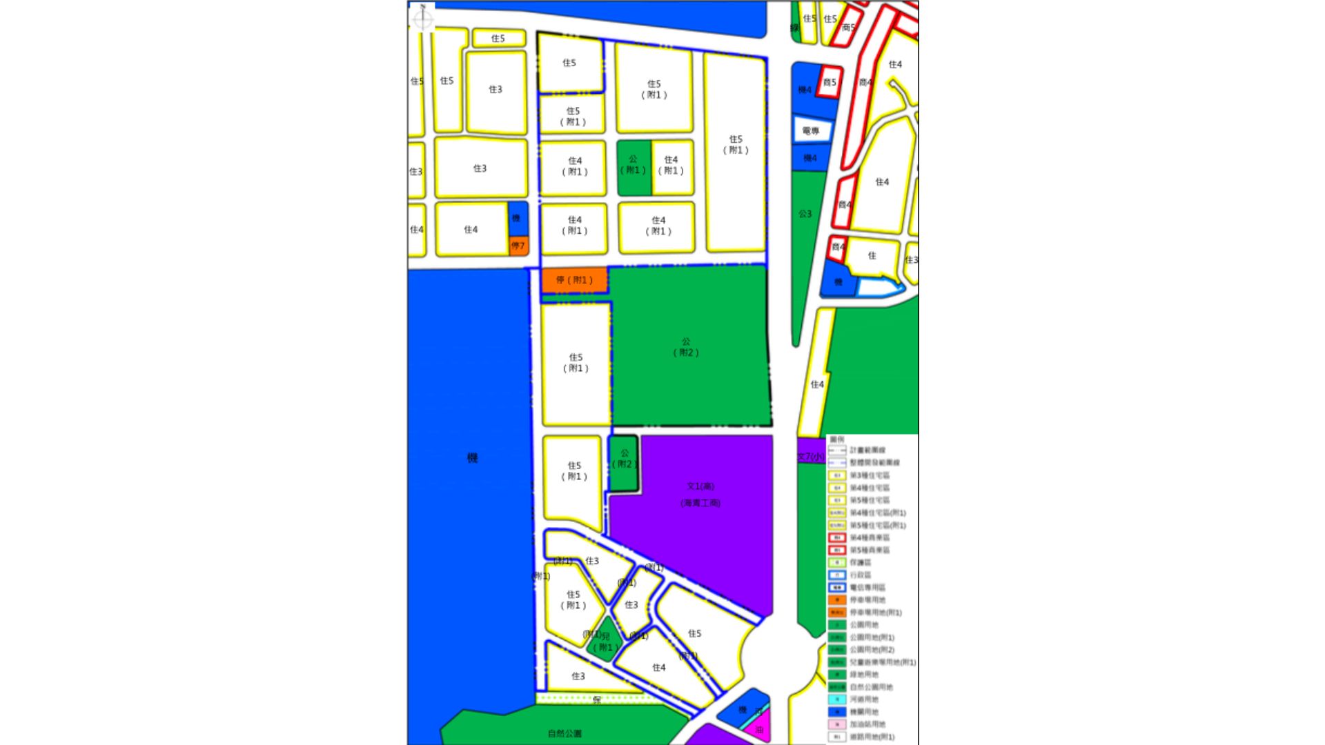 崇實新村、自助新村及勵志新村變更後都市計畫示意