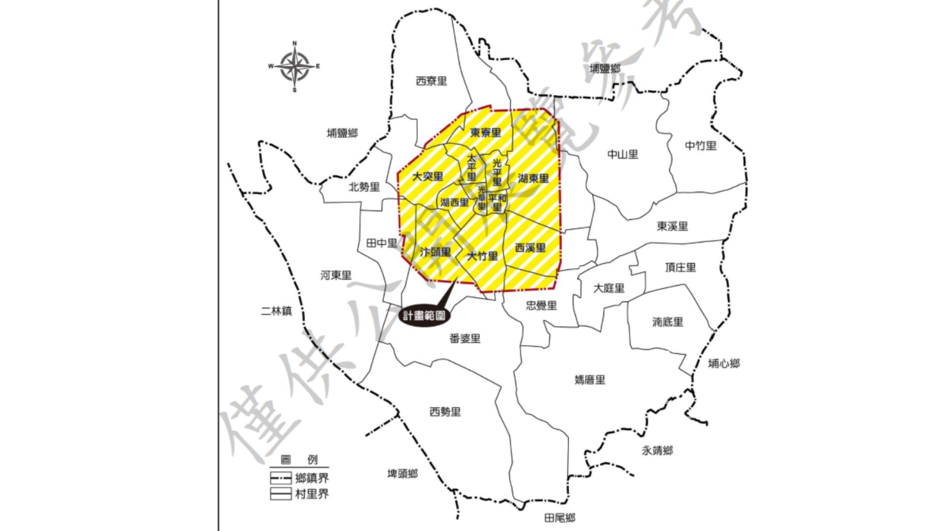 溪湖都市計畫範圍套繪行政區