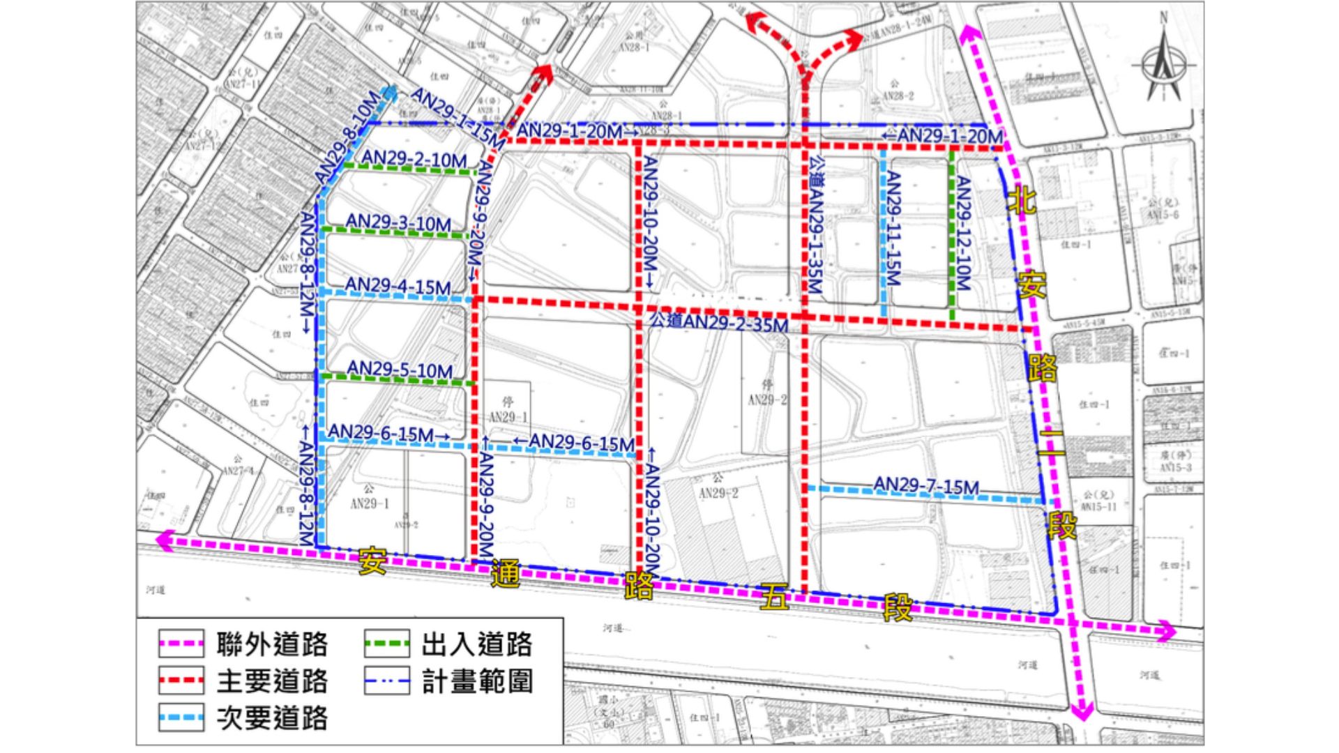 交通道路系統示意