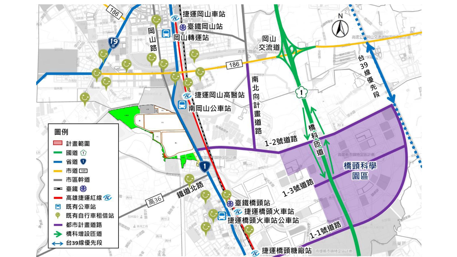 園區聯外交通動線與占比
