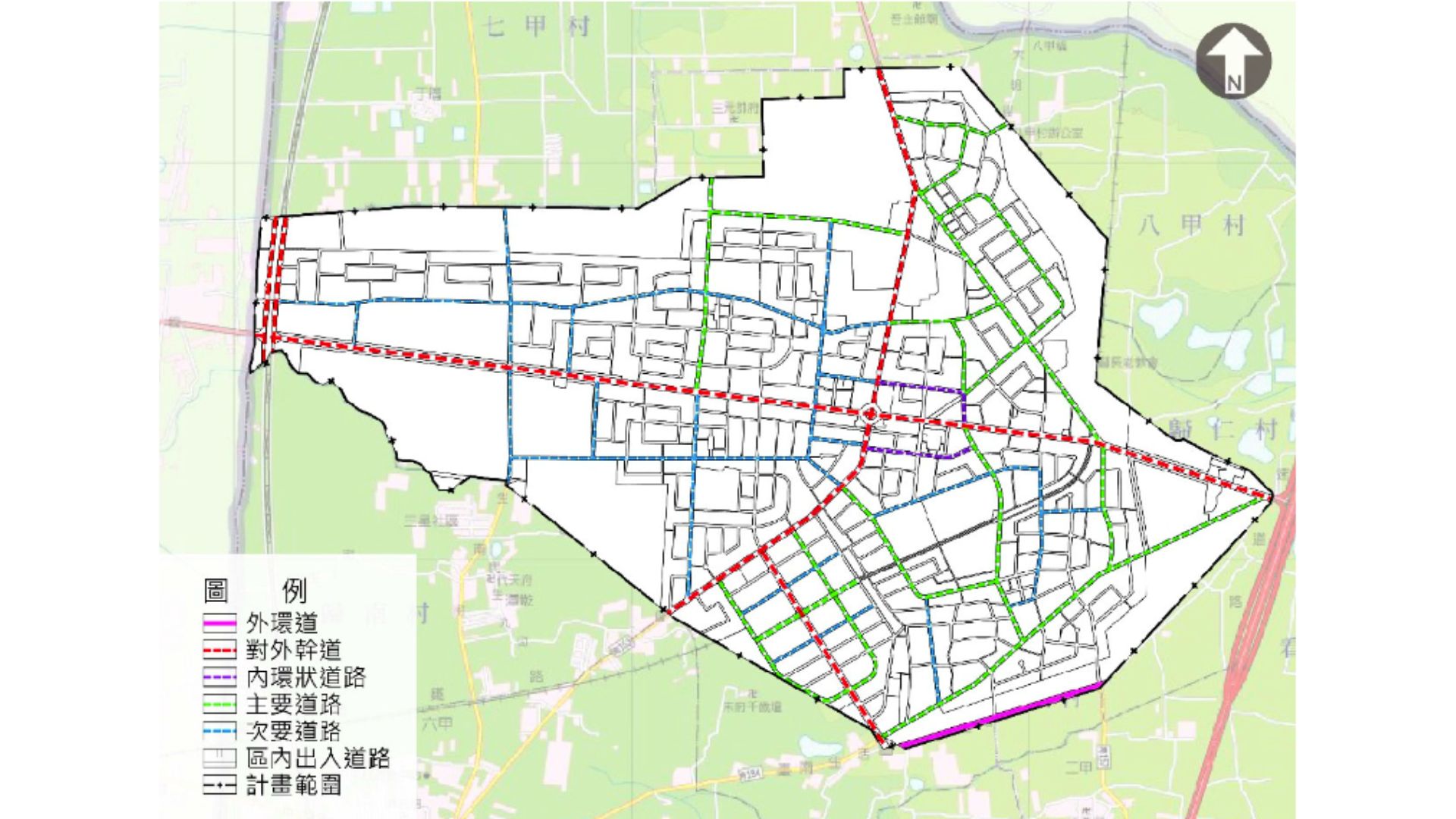 交通道路系統示意