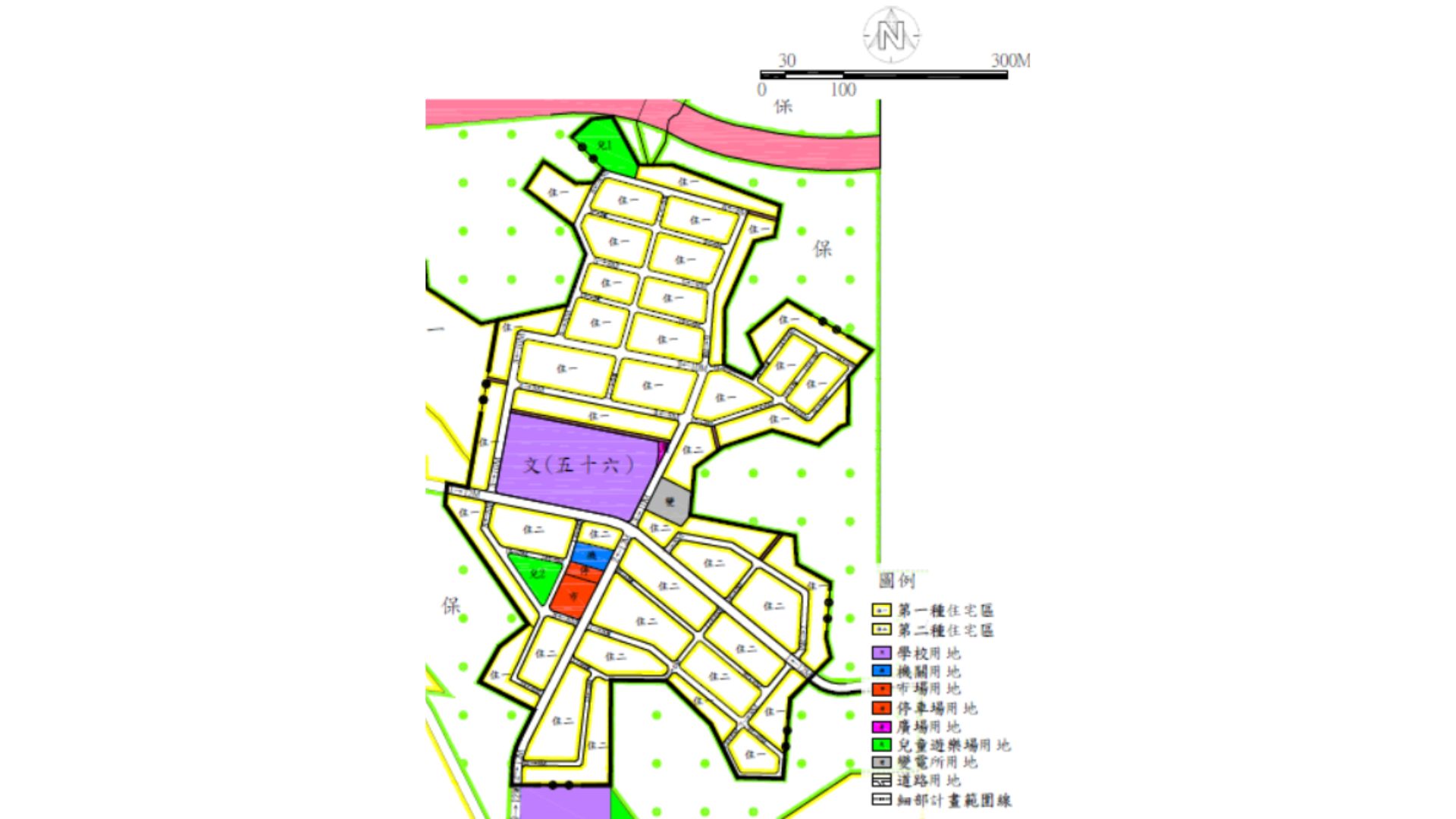 變更基隆市港口商埠地區(深澳坑地區)細部計畫(第一次通盤檢討) 深澳坑重劃區部分現行土地使用計畫