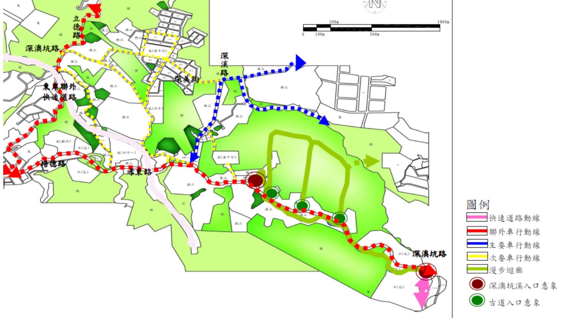 變更基隆市港口商埠地區(深澳坑附近地區)細部計畫(第一次通盤檢討)動線系統構想
