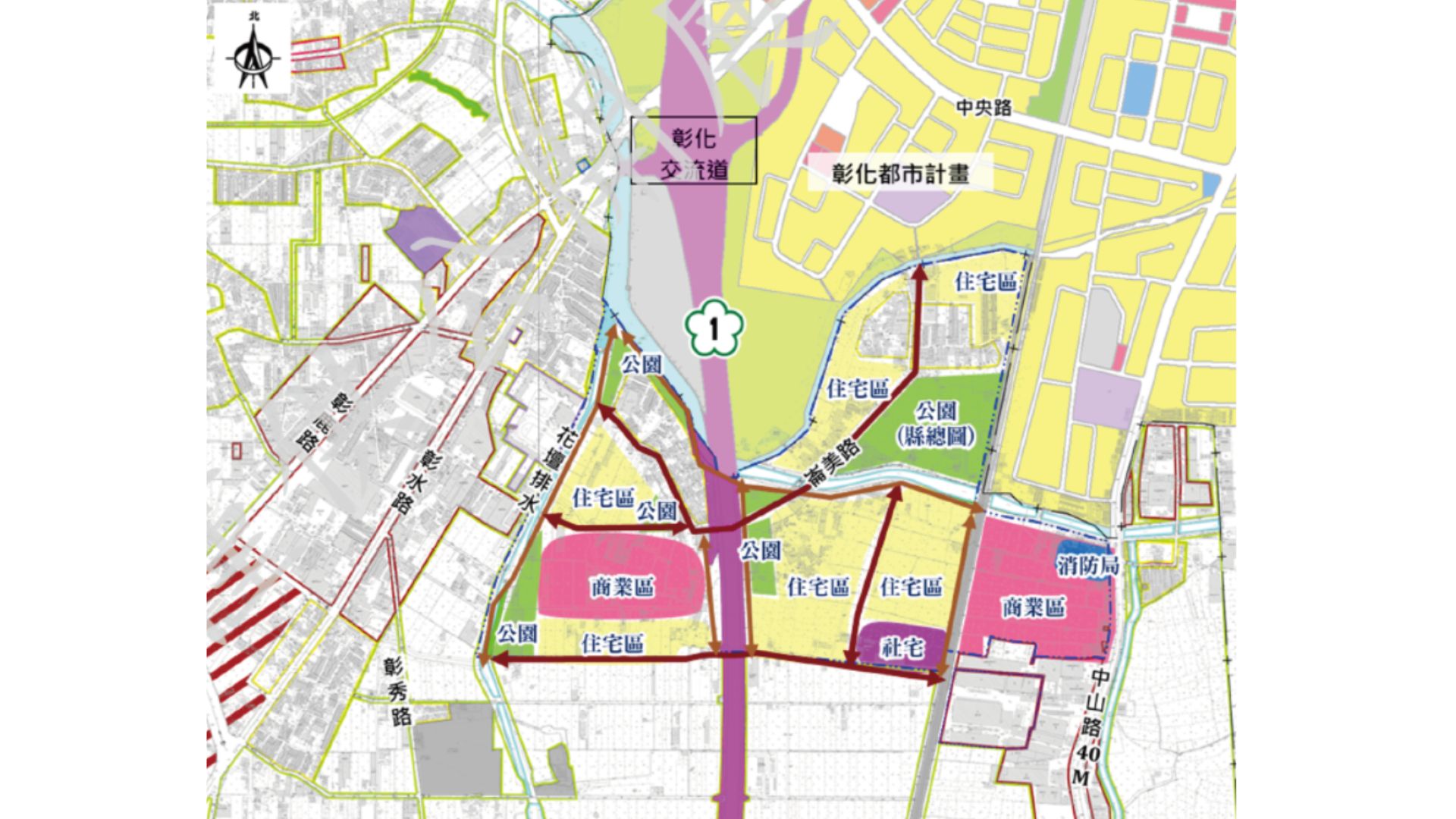 大埔截水溝堤岸道路兩側區發展構想